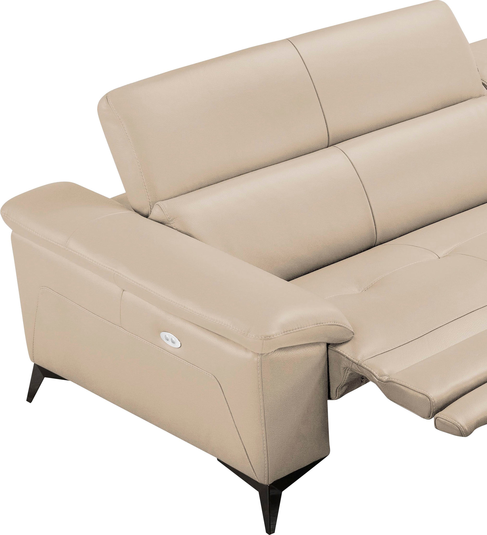 Egoitaliano Ecksofa "Martine", mit Ottomane, elektrischer Relaxfunktion und günstig online kaufen