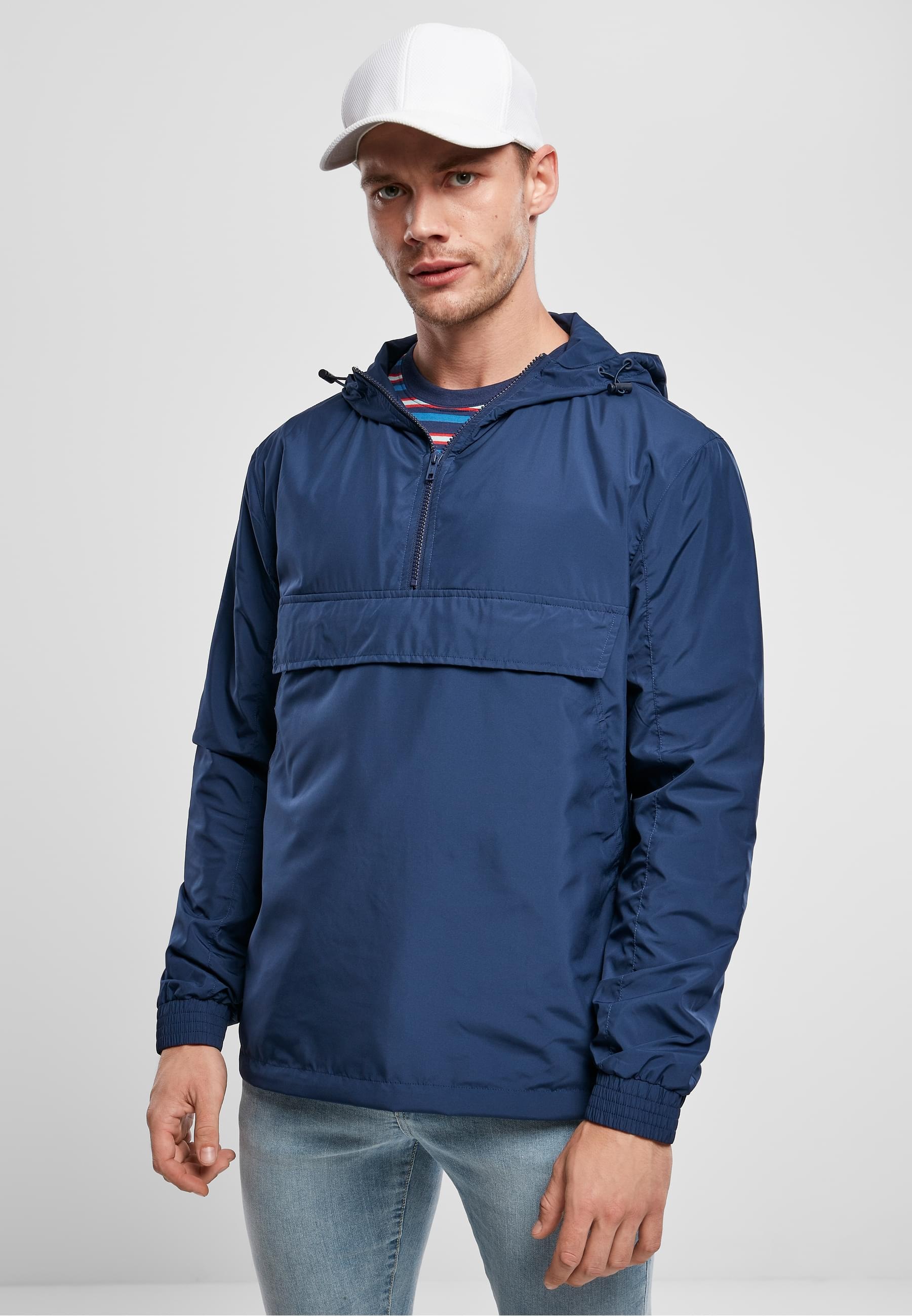 URBAN CLASSICS Anorak »Urban Classics Herren Basic Pull Over Jacket«, (1 St.), mit Kapuze