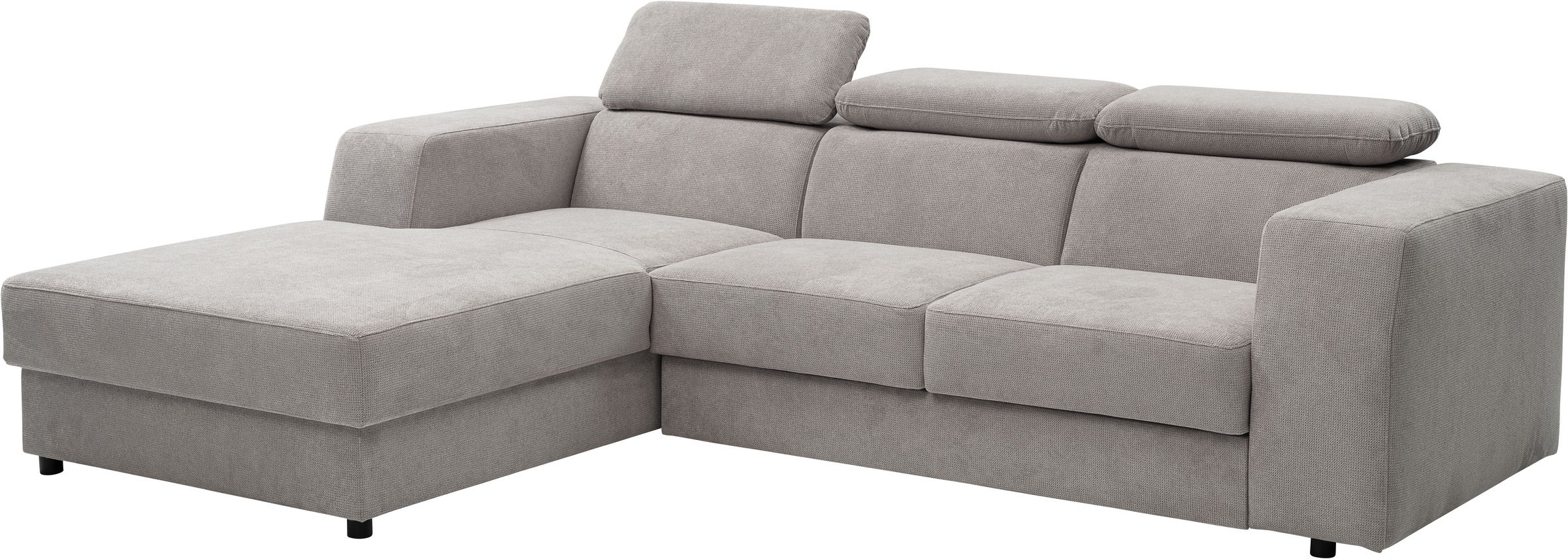 WERK2 Ecksofa »Cherry, modernes Sofa mit Komfortfunktionen, Breite 270cm, L-Form,«, bequem, mit verstellbaren Kopfteilen, Schlaffunktion und Bettkasten