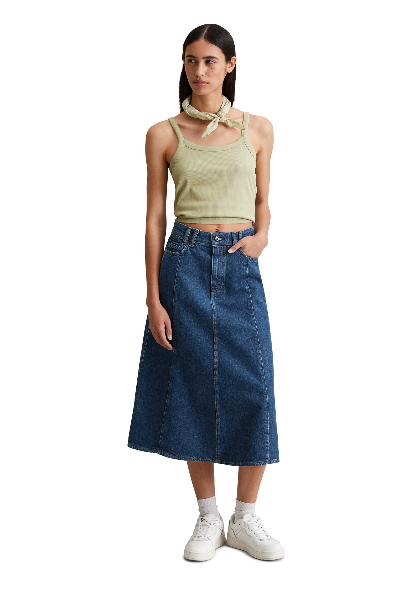 Marc O'Polo DENIM T-Shirt »aus gerippter Bio-Baumwolle«
