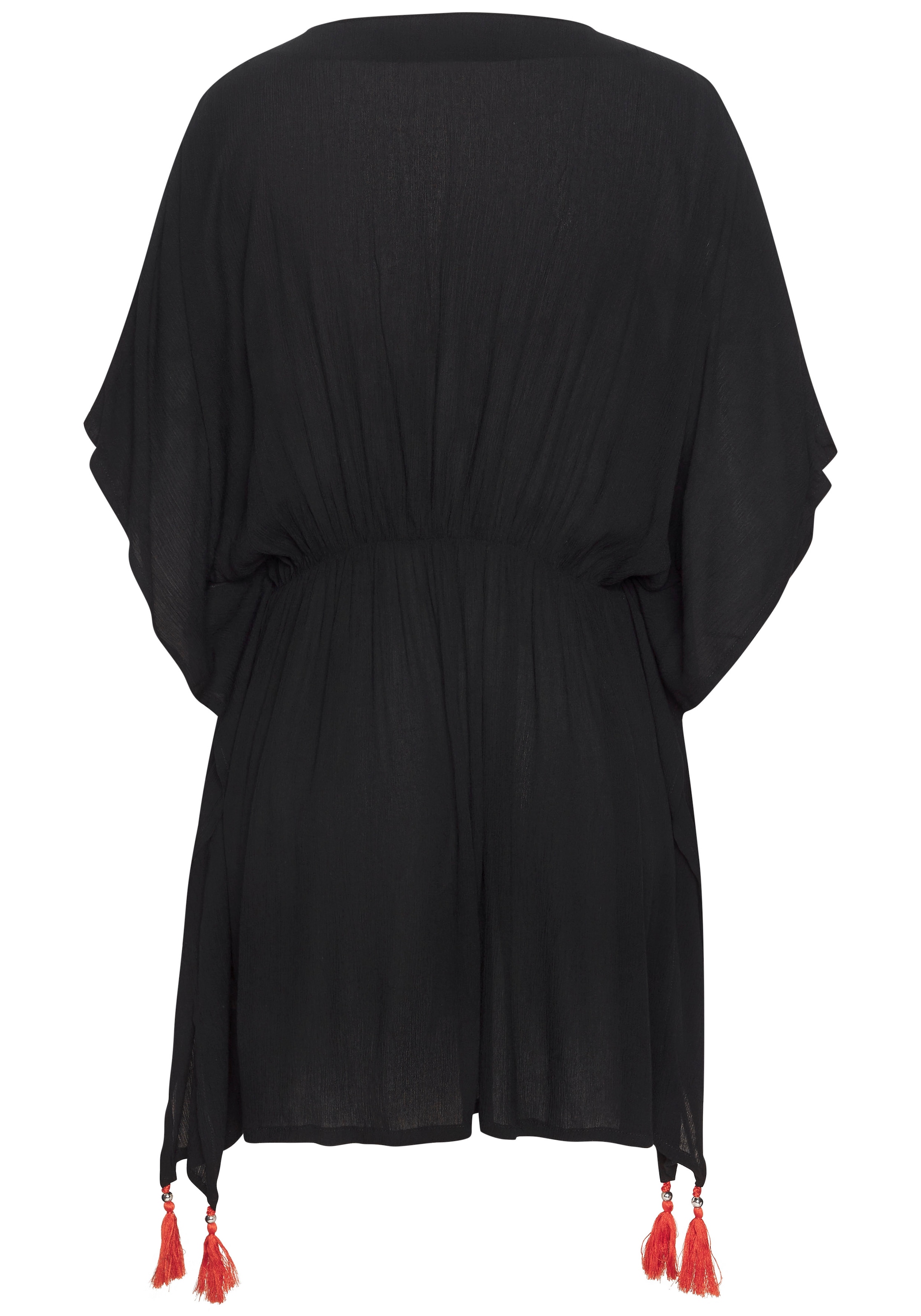 LASCANA Tunika, aus gekreppter Viskose, Blusenkleid, Strandmode, transparent