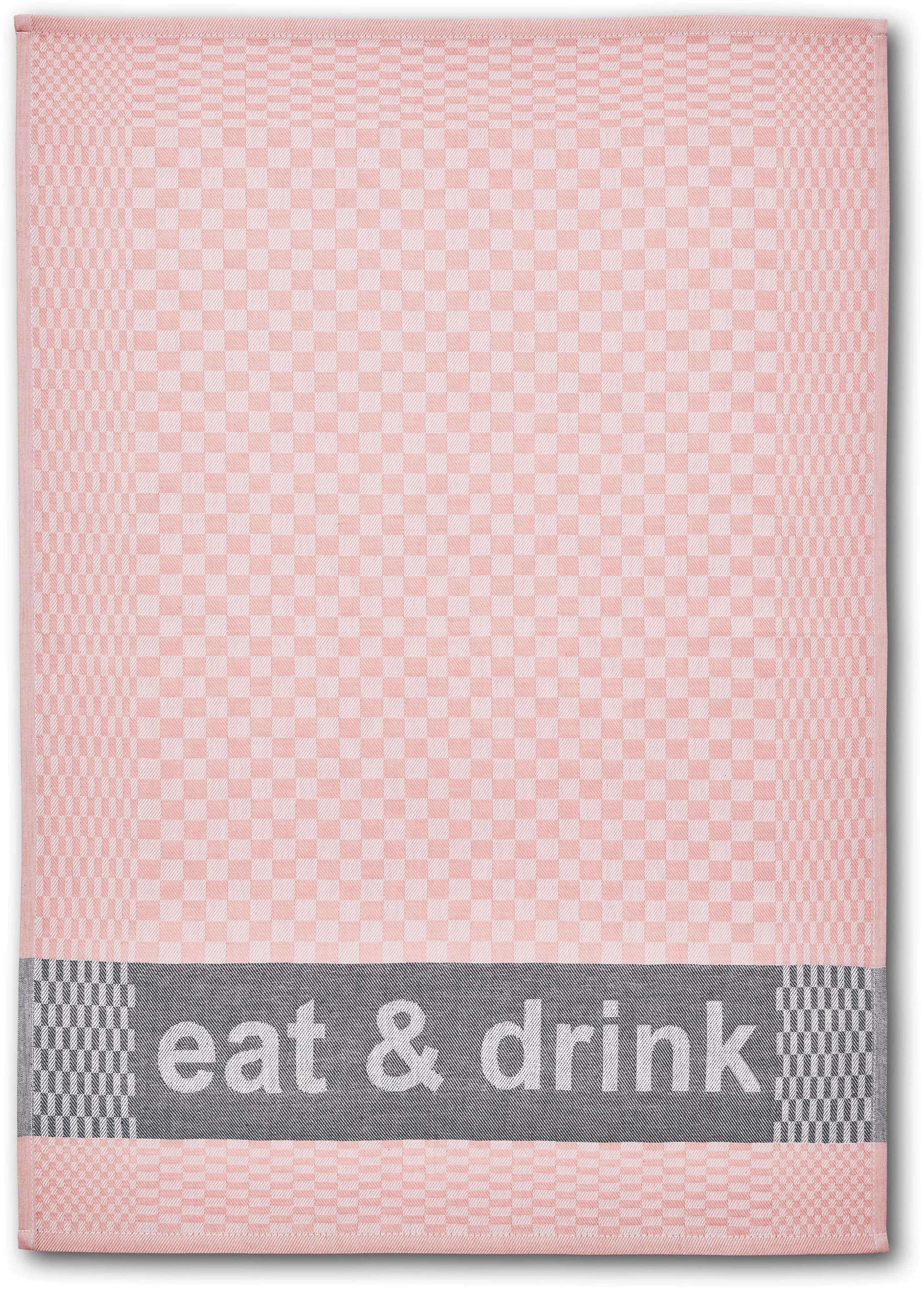 Dyckhoff Geschirrtuch »eat & drink«, (Set, 6 tlg.), mit drei verschiedenen Motiven