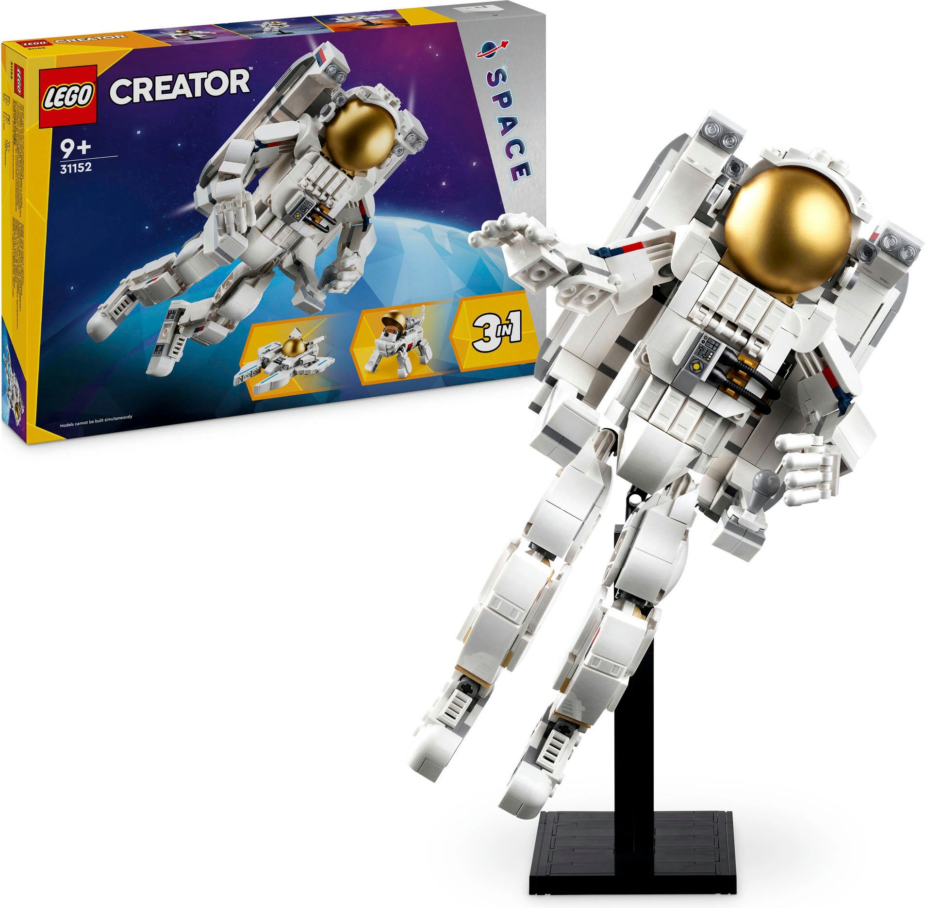 LEGO Kinder Konstruktionsspielsteine "Astronaut im Weltraum (31152), LEGO Creator 3in1", bunt, Kunststoff, Spielbausteine, Made in Europe