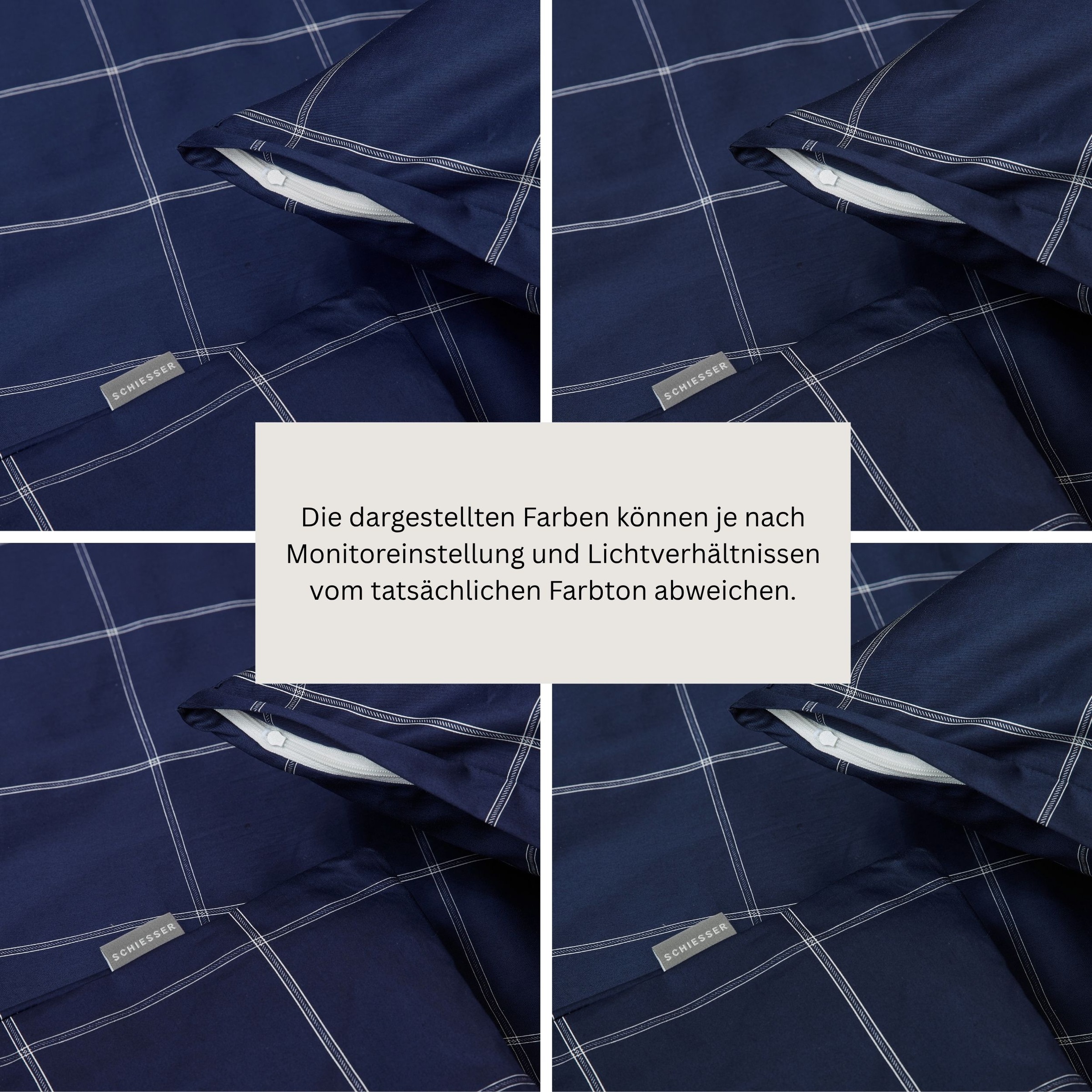 Schiesser Bettwäsche »Josh aus weichem Baumwoll-Satin mit kariertem Muster« 2 Stk. OEKO-TEX® MADE IN GREEN