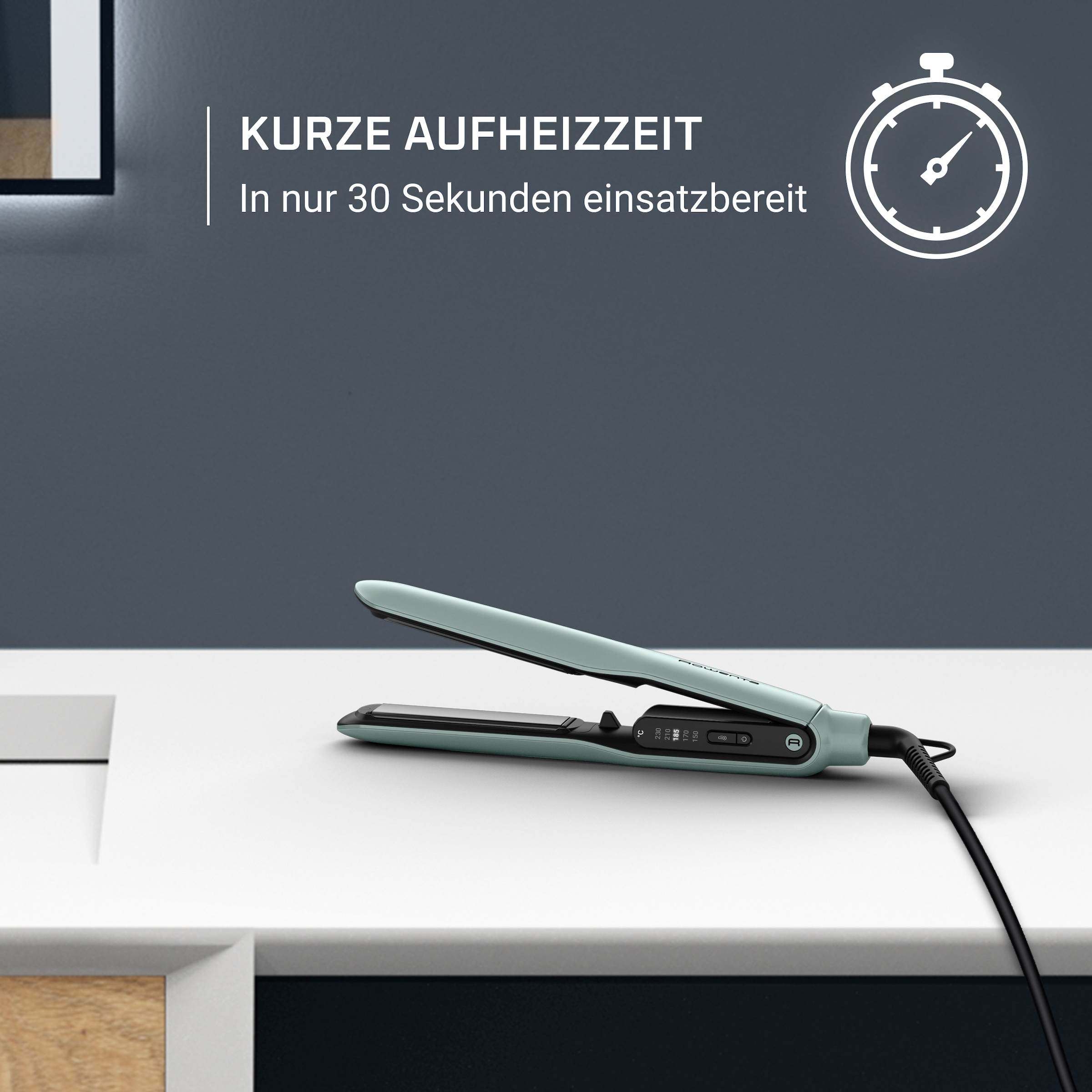 Rowenta Glätteisen »Rowenta Thermoglide«, Titanium, Titanium-Beschichtung, 5 Temperaturstufen von 170°C bis 230°C