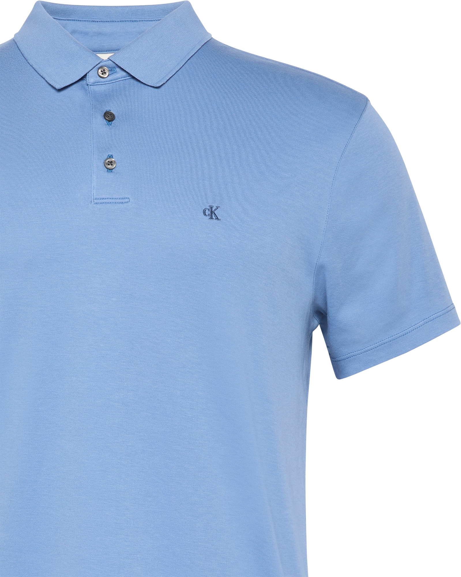 Calvin Klein Poloshirt »SS SUPIMA CHEST EMB POLO«, Mit Rundhalsausschnitt