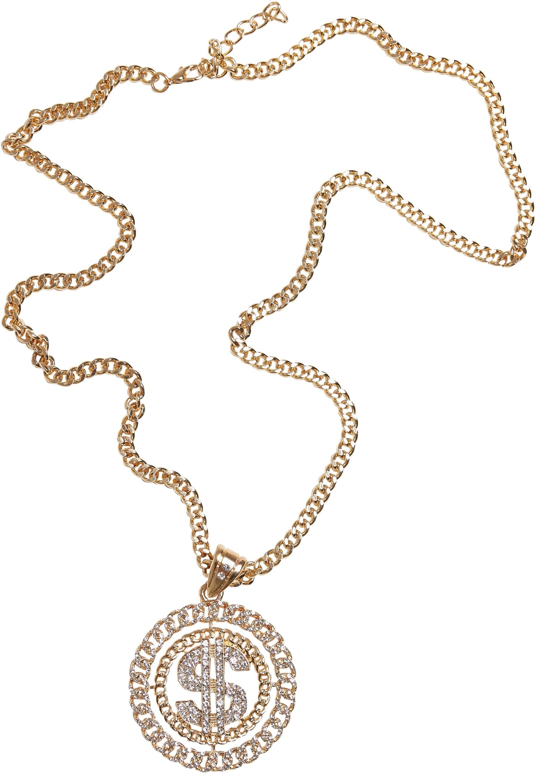 URBAN CLASSICS Edelstahlkette »Urban Classics Unisex Dollar Diamond Necklace«