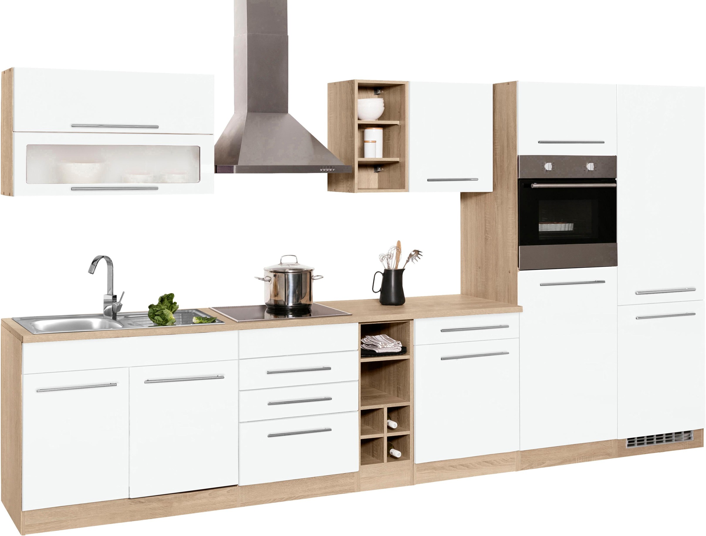 KOCHSTATION Küchenzeile »KS-Eton«, ohne E-Geräte, Breite 360 cm