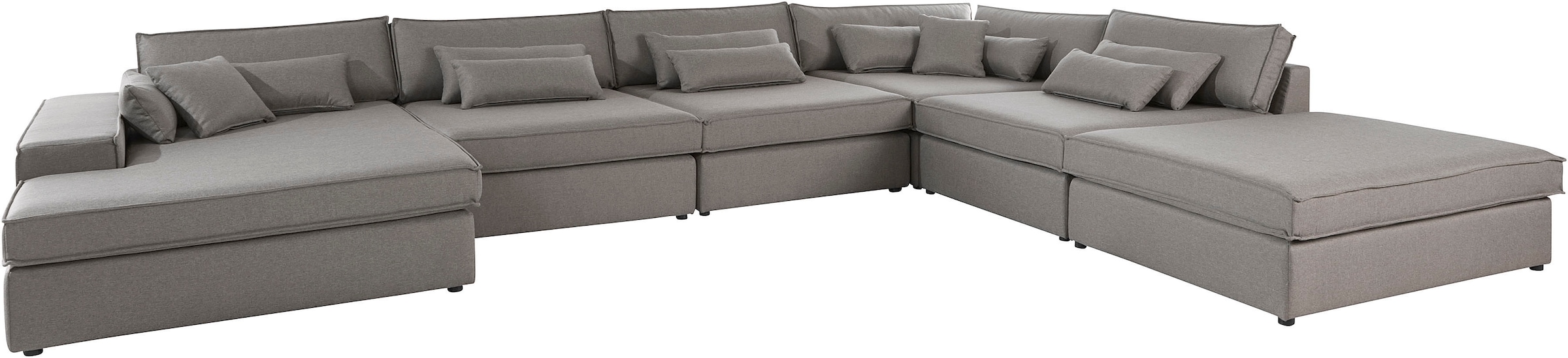 OTTO home Wohnlandschaft "Enid U-Form" 6 Teile, bestehend aus Modulen, in vielen Bezügen, auch in Breitcord