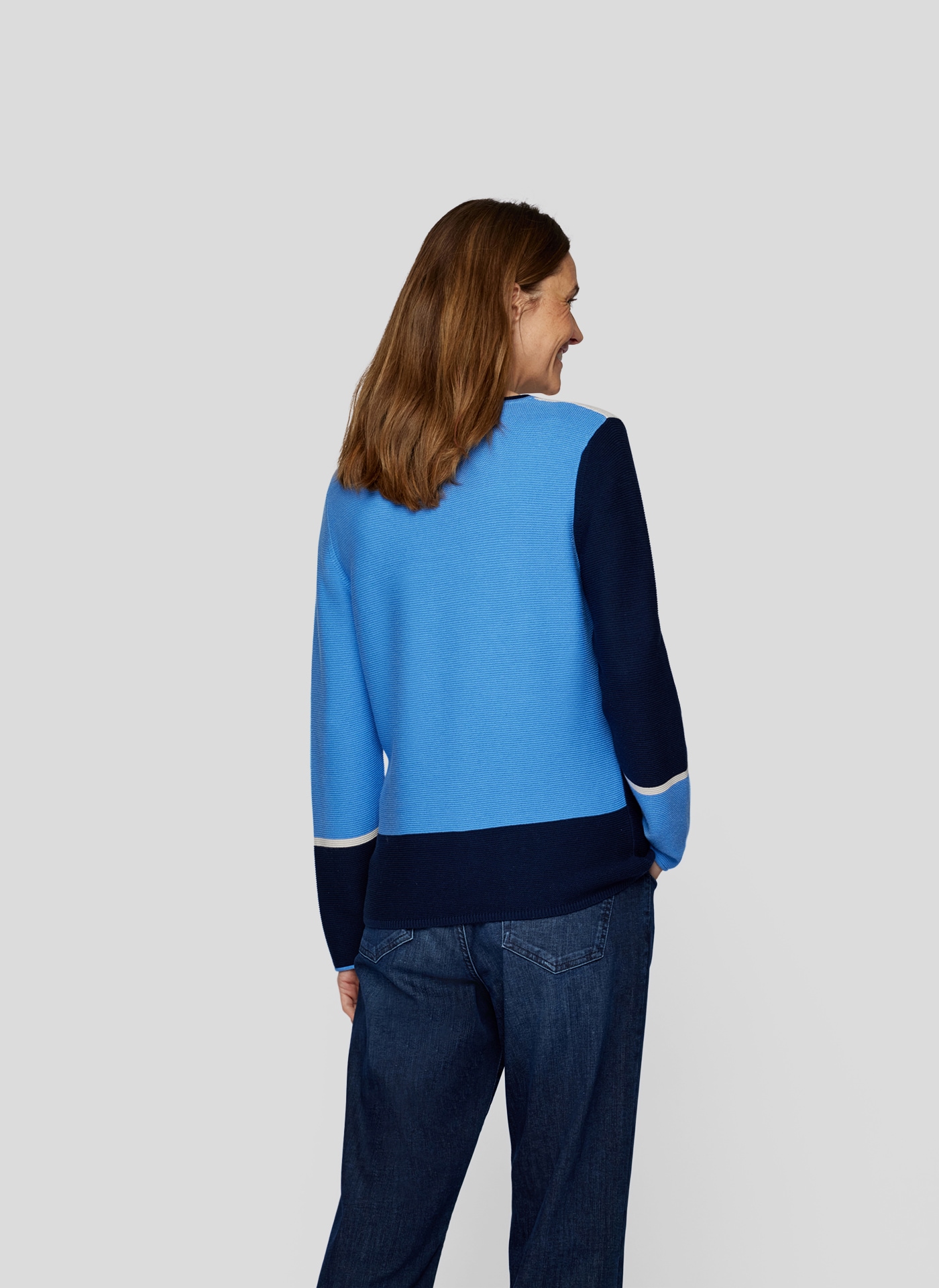 Rabe Strickpullover, im Colorblocking-Design