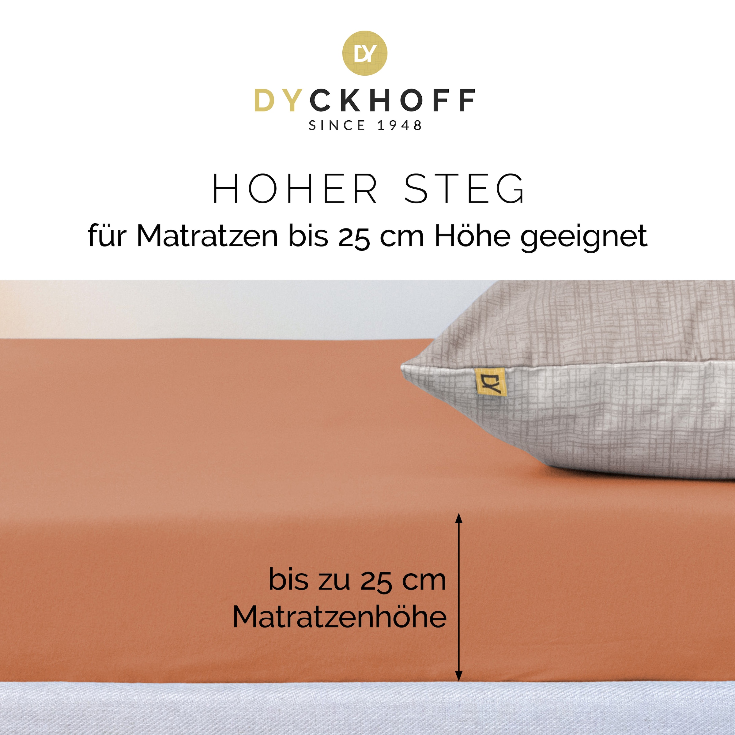 Dyckhoff Spannbettlaken »Uni« Angenehm weich, besonders flexibel, bis 25cm Matratzenhöhe