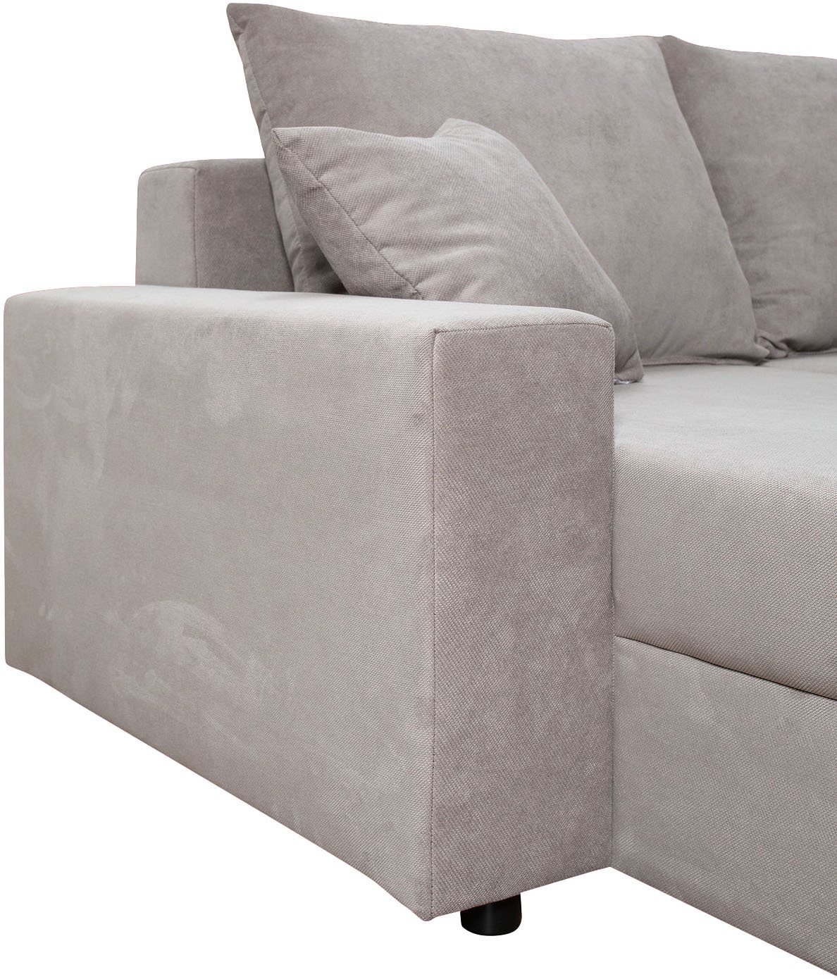 COLLECTION AB Wohnlandschaft »Pico U-Form, B: 252 cm« Schlaffunktion, Bettkasten & 2 Zierkissen