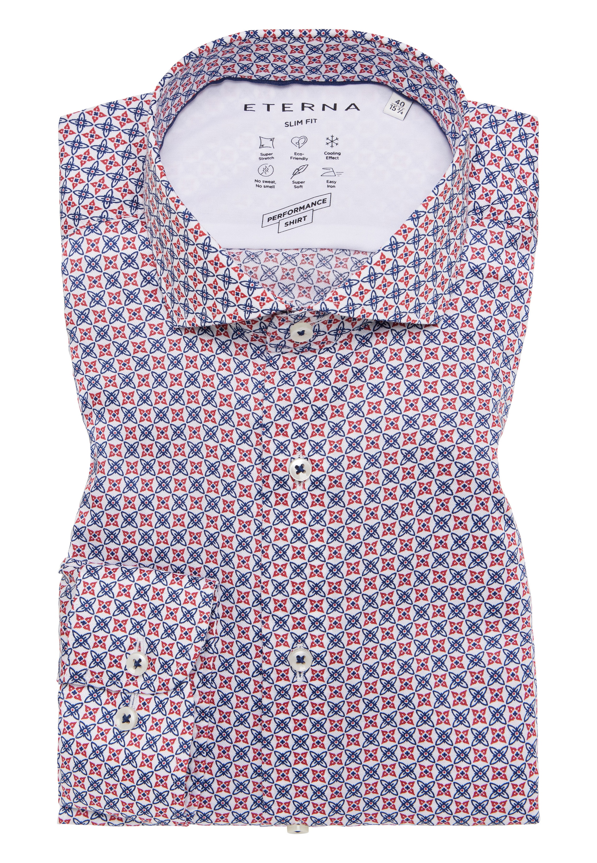 Eterna Langarmhemd »SLIM FIT«, EASY IRON (bügelleicht)