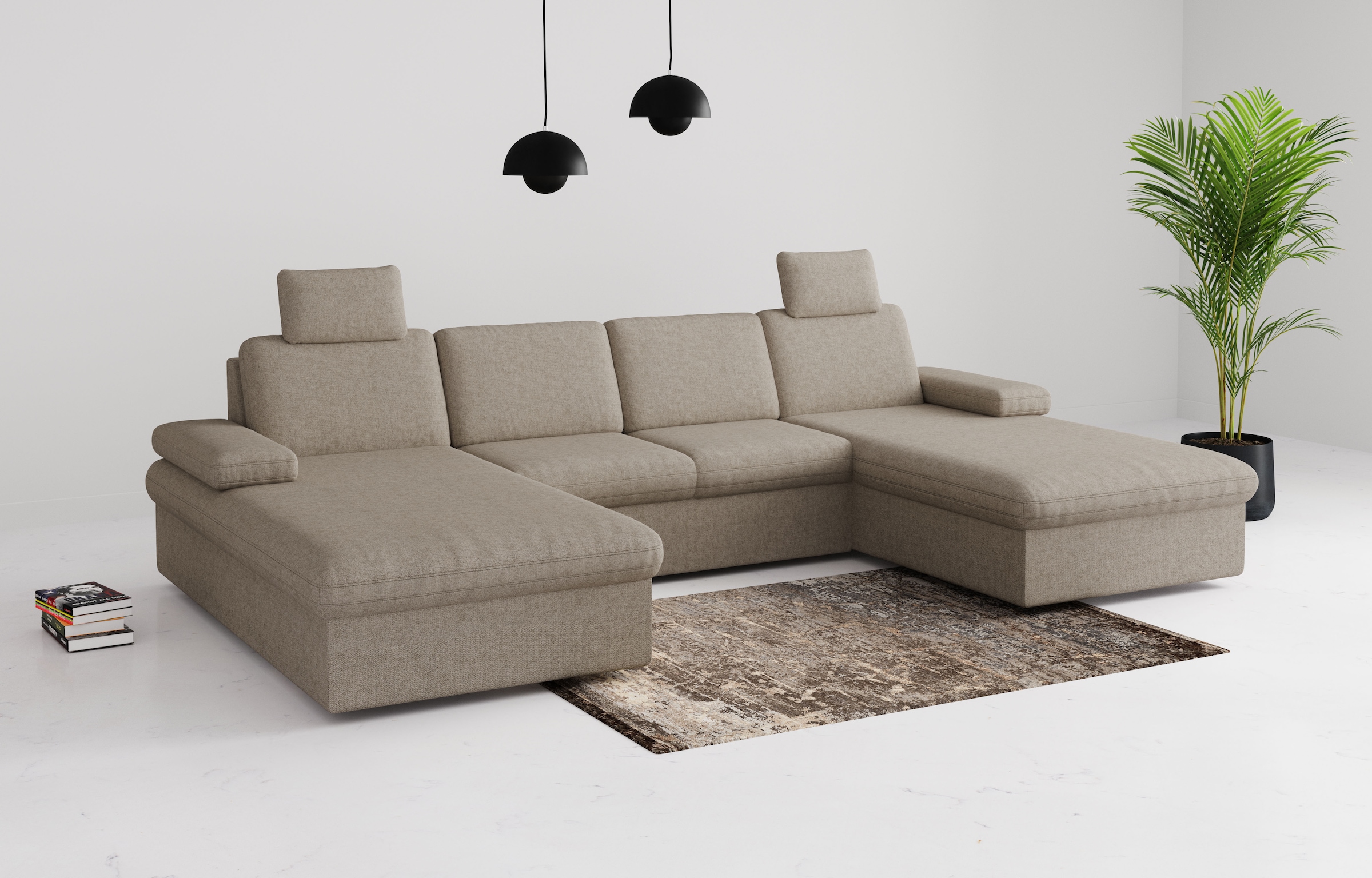 sit&more Wohnlandschaft "Moreno", mit Armteilverstellung,wahlweise mit Bett günstig online kaufen