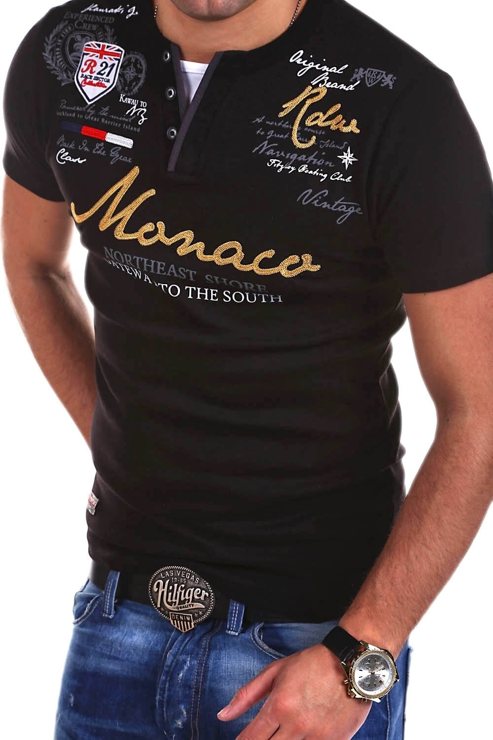 behype T-Shirt "MONACO", in modernem Design günstig online kaufen