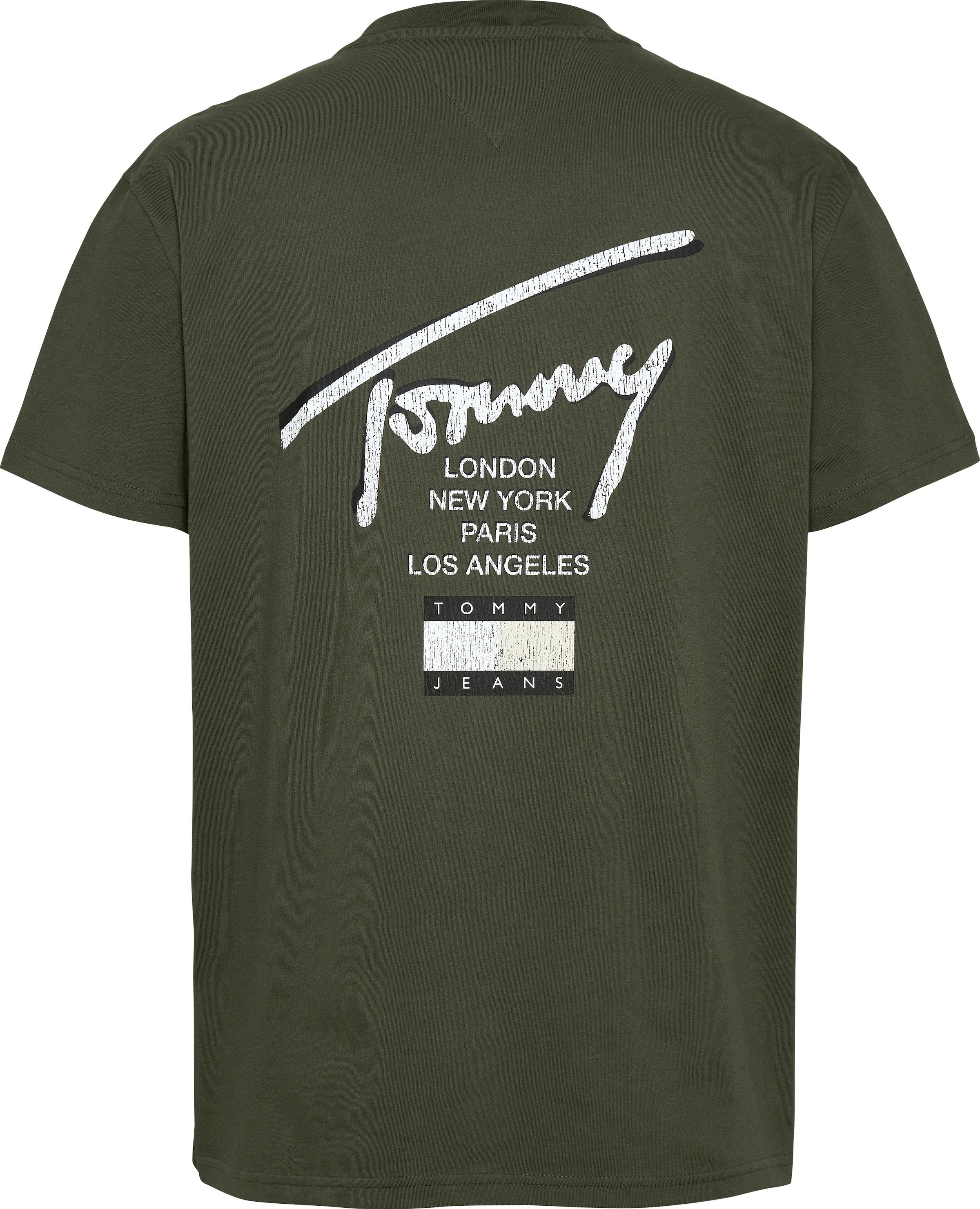 Tommy Jeans T-Shirt »TJM REG TOMMY SIGN CITY TEE EXT«, mit großem Logo am Rücken