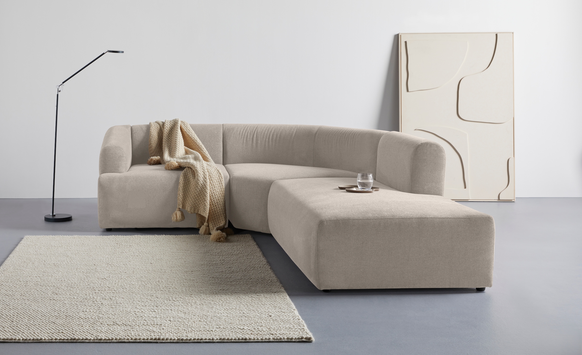 LeGer Home by Lena Gercke Ecksofa "LYZA L-Form links/rechts, Modularsofa, Maße B/T/H: 211/267/74 cm" aus 3 Modulen, zusammen oder einzeln stellbar