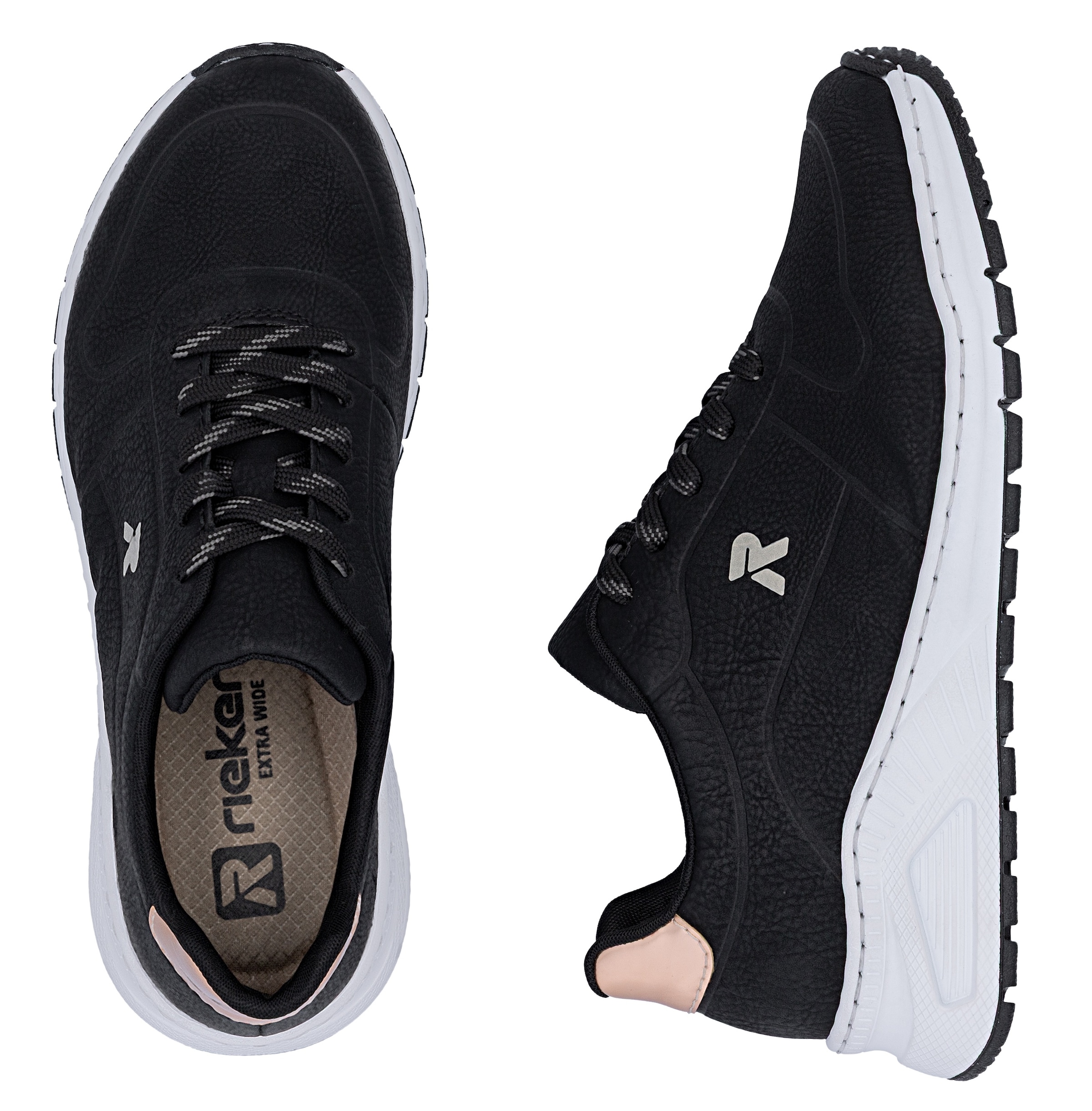 Rieker Sneaker  mit MemoSoft-Innensohle, Freizeitschuh, Halbschuh, Schnürschuh