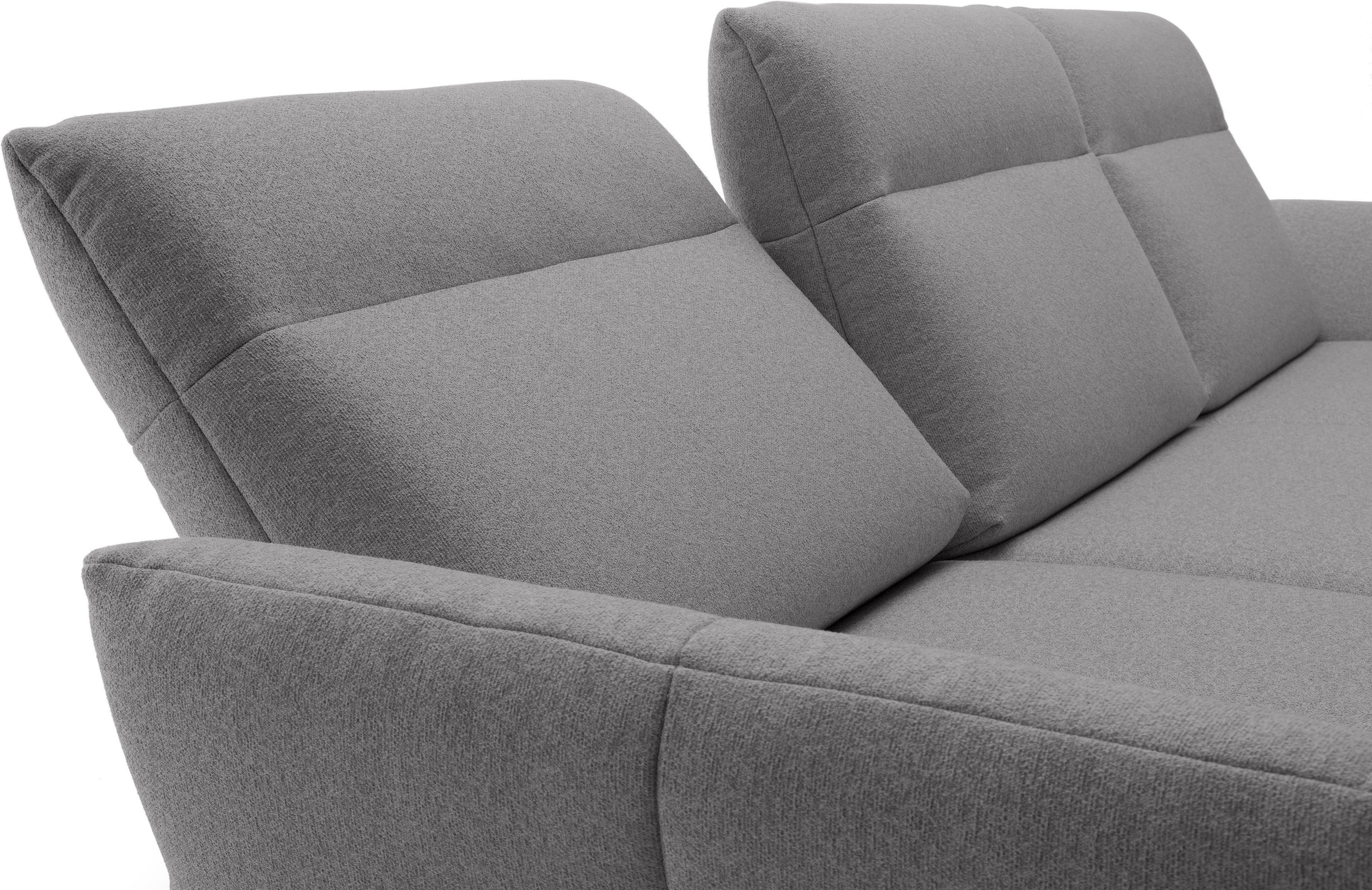 Creation BY ROLF BENZ Ecksofa »CR.460«, Sockel in Eiche, Alugussfüße in umbragrau, Breite 298 cm