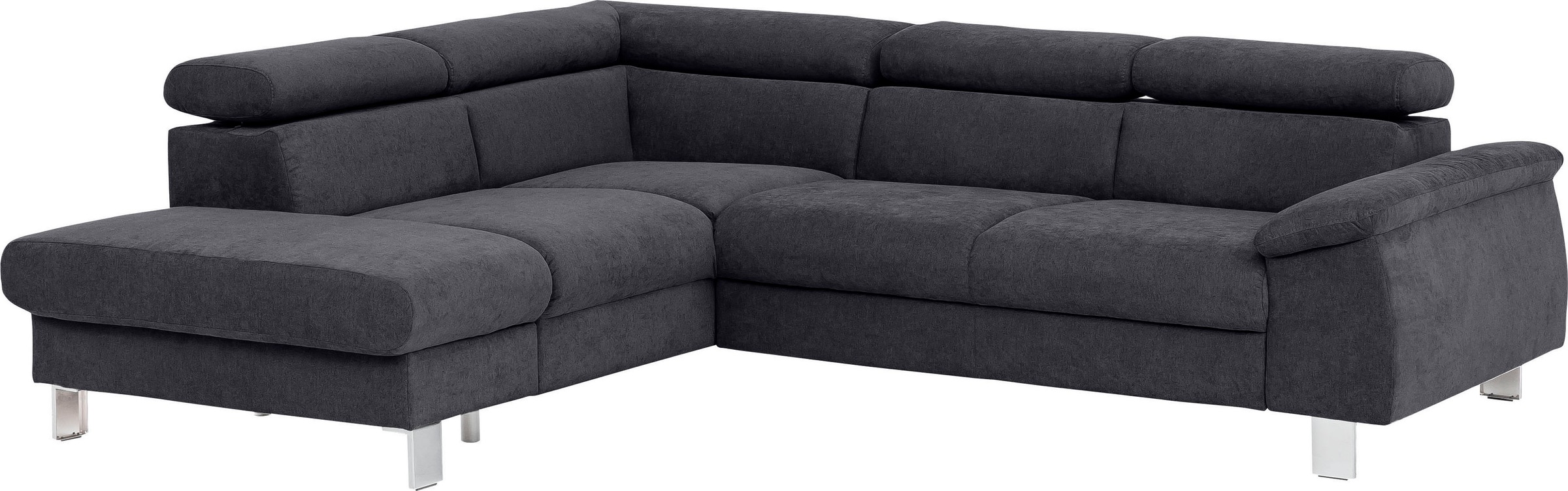 COTTA Ecksofa "Komaris L-Form, B: 249 cm" mit Kopfteilverstellung, optional Schlaffunktion, Bettkasten & Licht