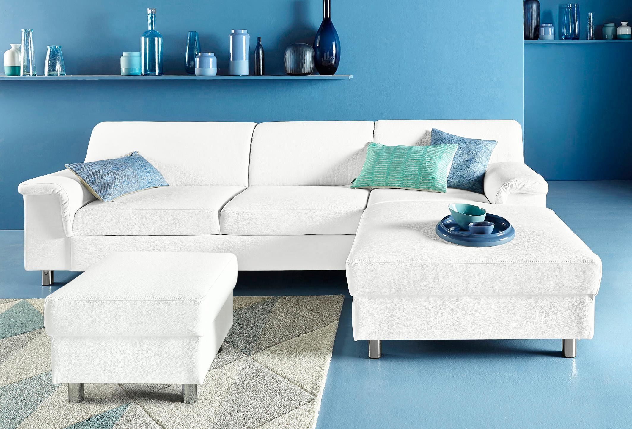 DOMO collection Ecksofa "Jamie, modern und elegant, Fußhöhe 9cm, L-Form," w günstig online kaufen