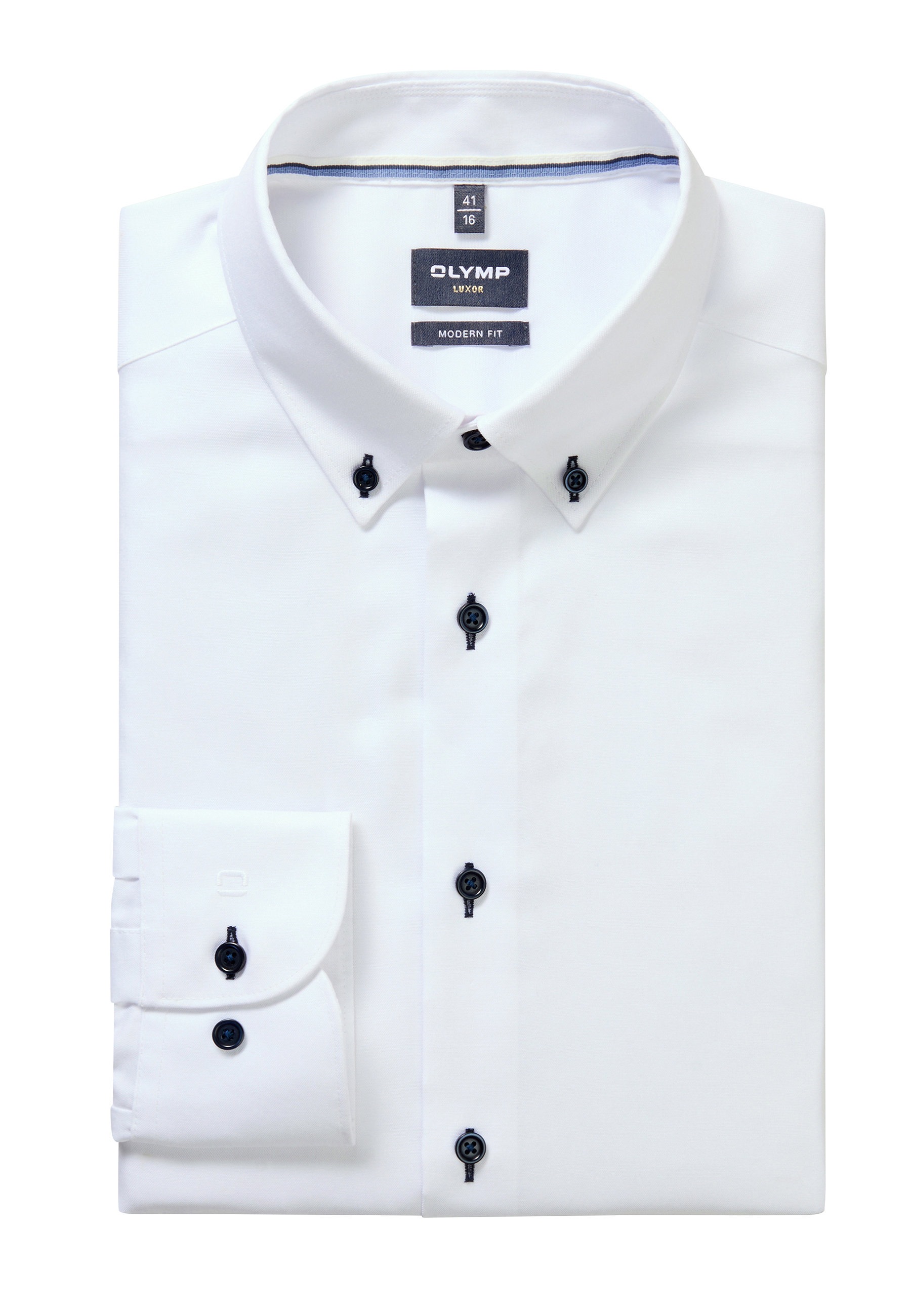 OLYMP Luxor Button-down Shirt Modern Fit White 39 3