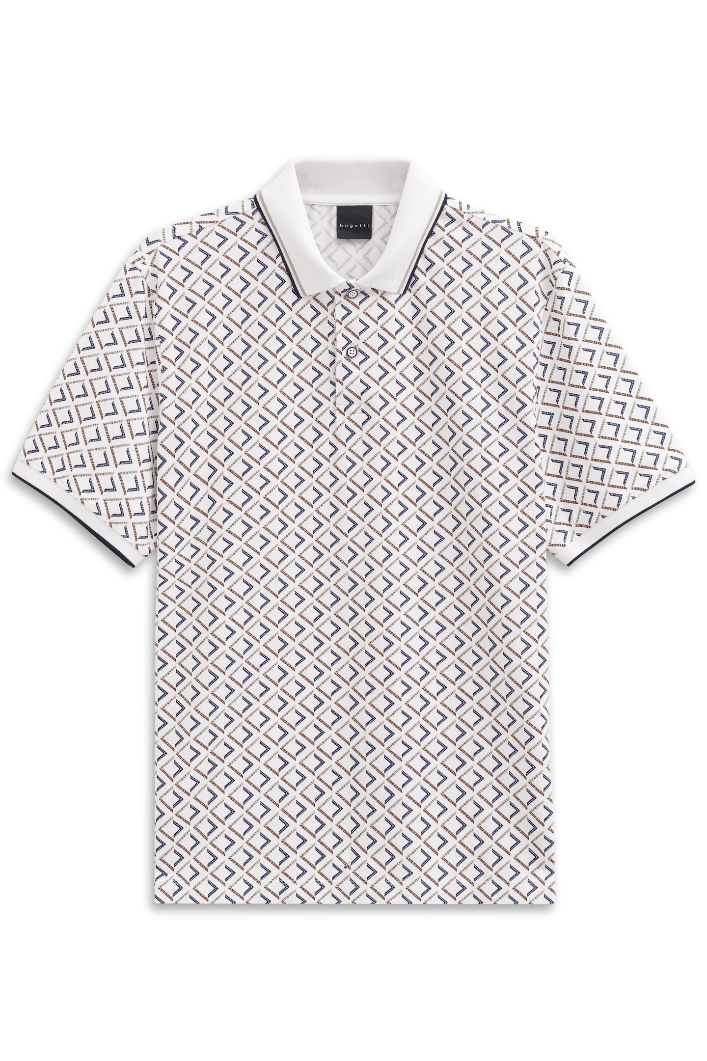 Thumbnail - bugatti Poloshirt "Modern Fit" mit Rauten-Muster