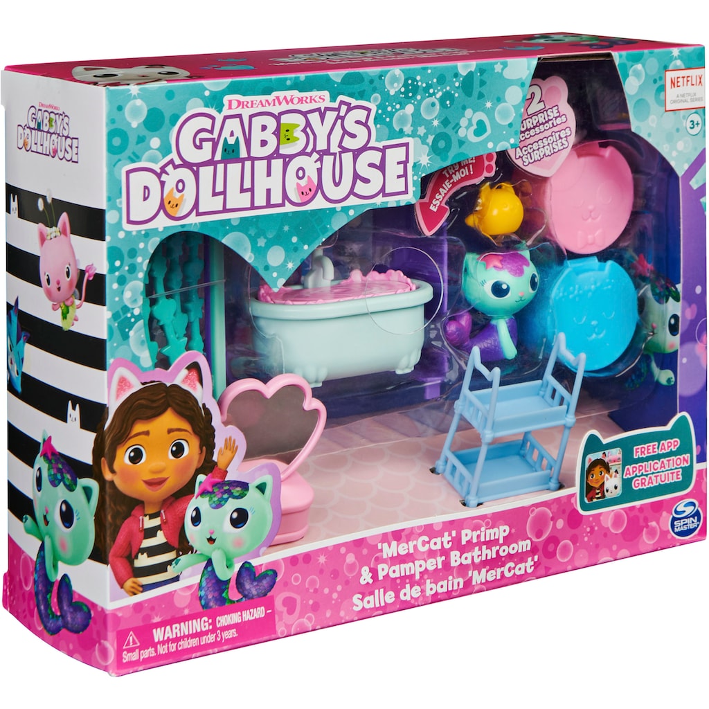 Spin Master Spielwelt »Gabby's Dollhouse – Deluxe Room – MerCat's Badezimmer«