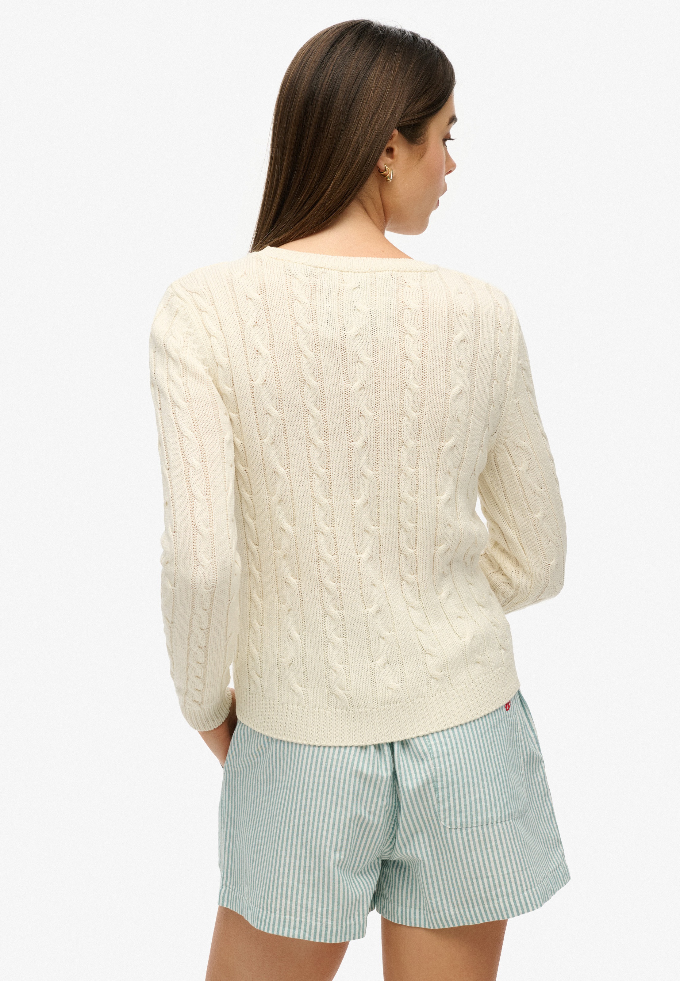 Superdry Strickpullover "ESSENTIALS SLIM CABLE JUMPER" günstig online kaufen