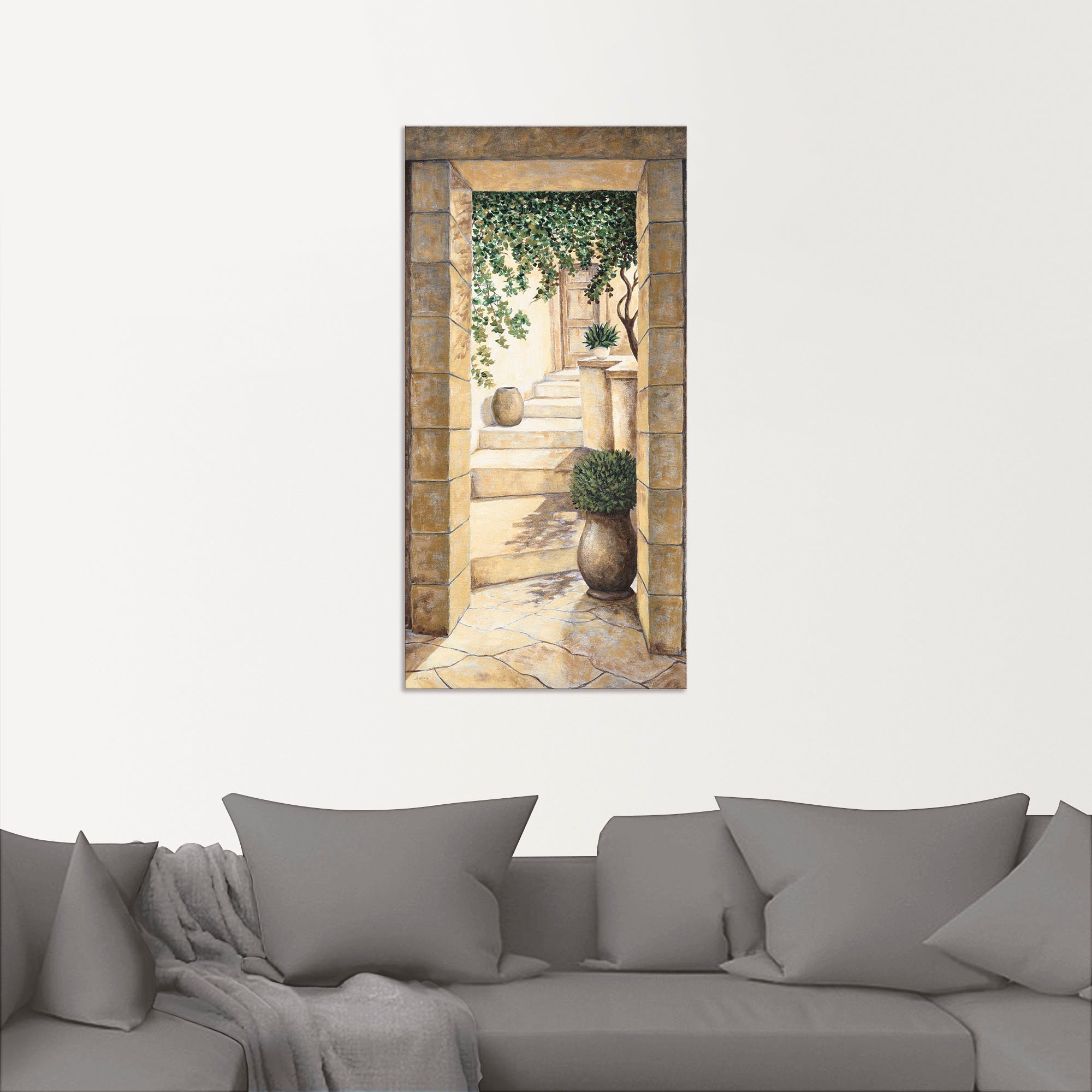 Artland Wandbild »Eingang - Fresco«, Fenster & Türen, (1 St.), als Alubild, Outdoorbild, Leinwandbild, Poster, Wandaufkleber