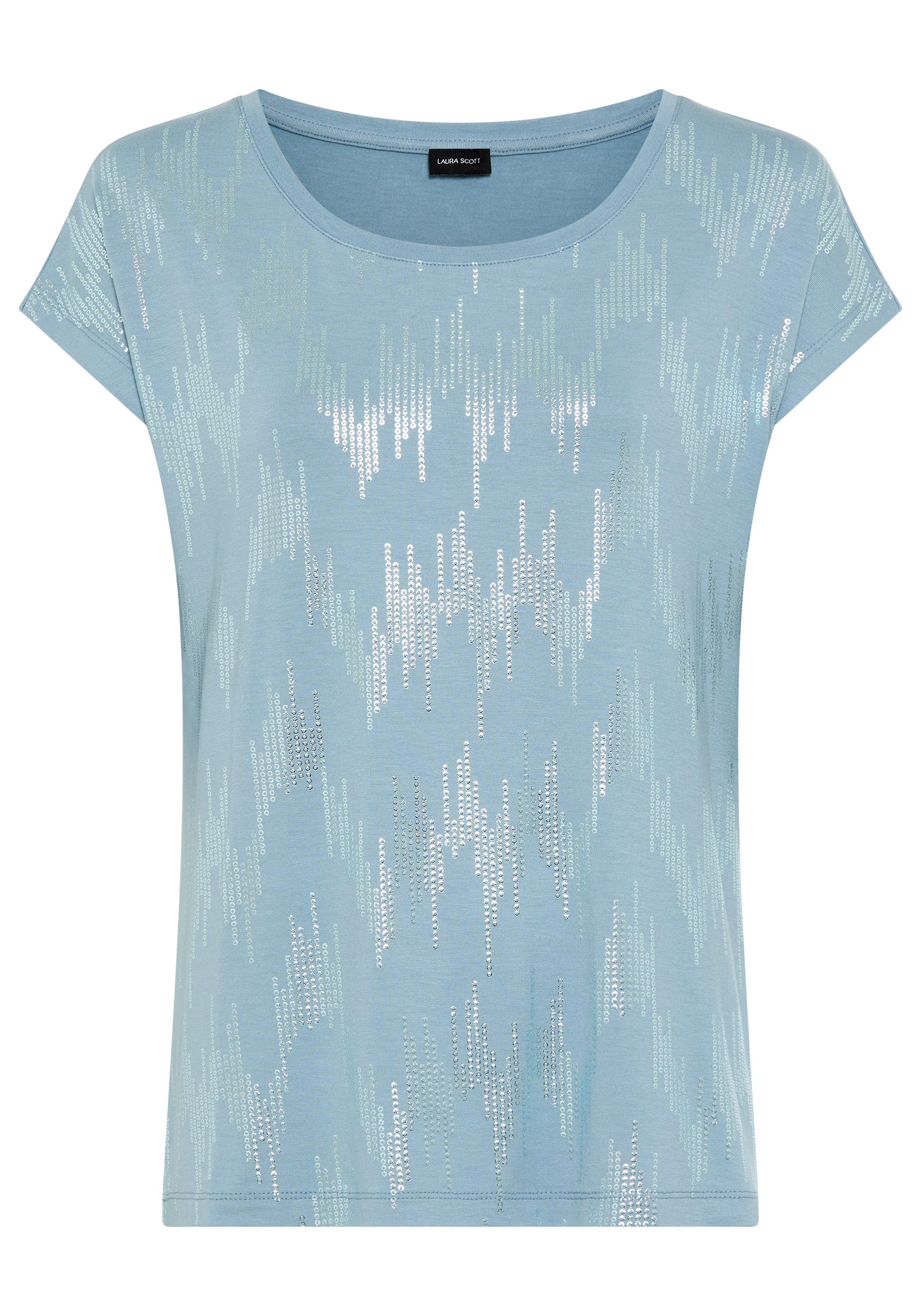 Laura Scott Rundhalsshirt figurumschmeichelnde Passform, aus elastischem Single Jersey