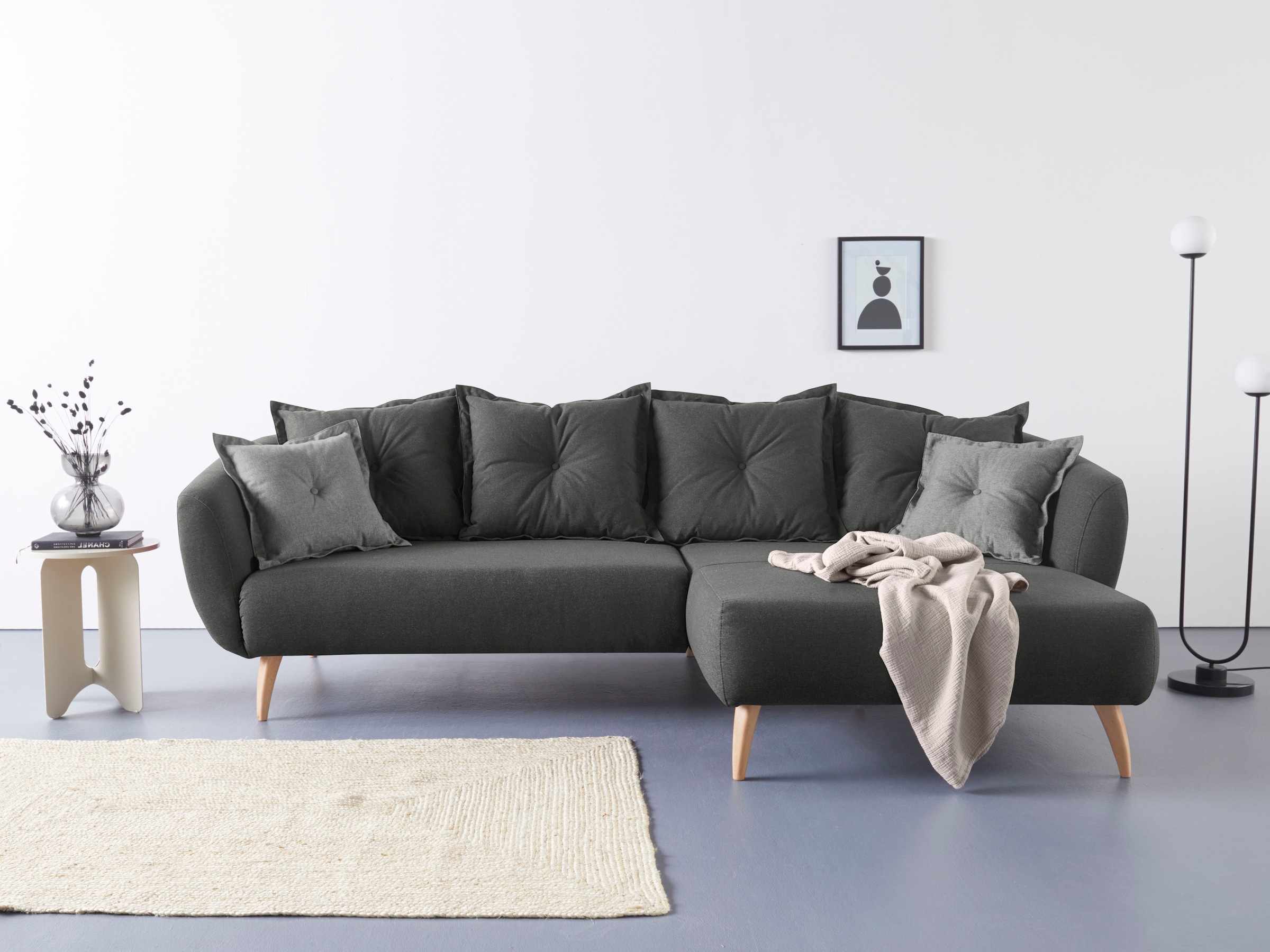 Ecksofa »Baggio L-Form«, Zierkissen inklusive