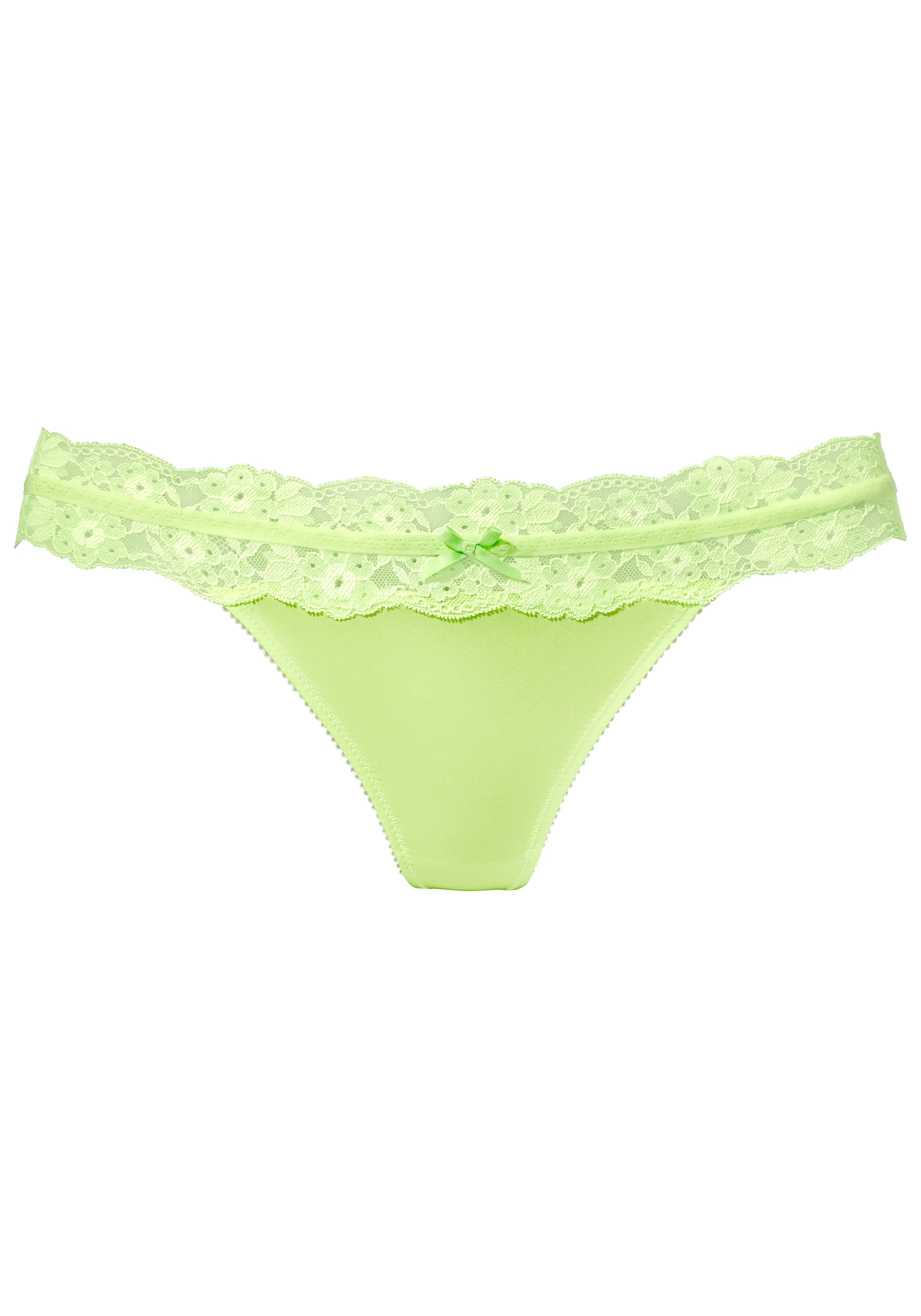 Vivance String, mit blumiger Spitze rundherum am Bund