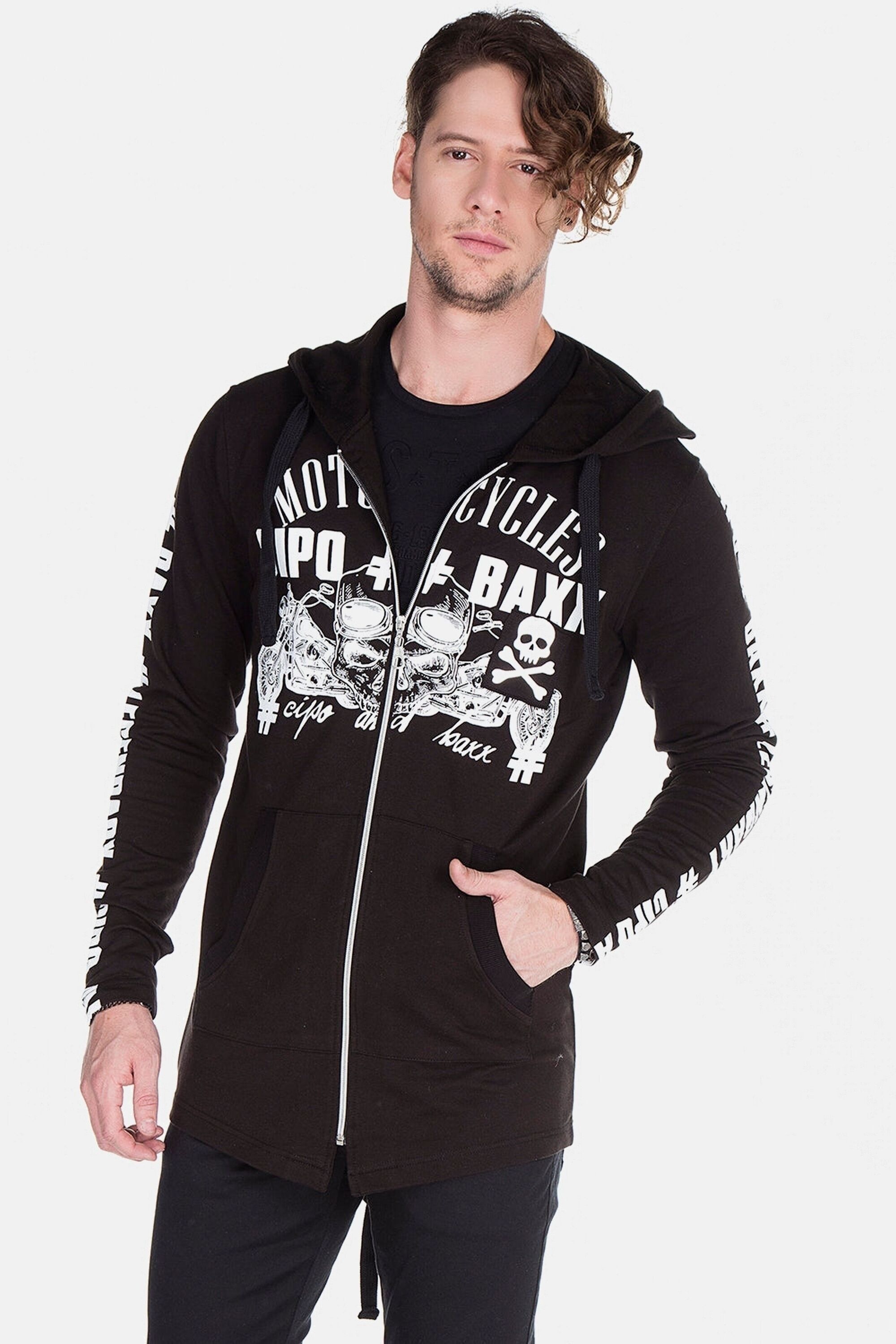 Cipo & Baxx Sweatjacke "Strickjacken" 1 mit Print,CK-239