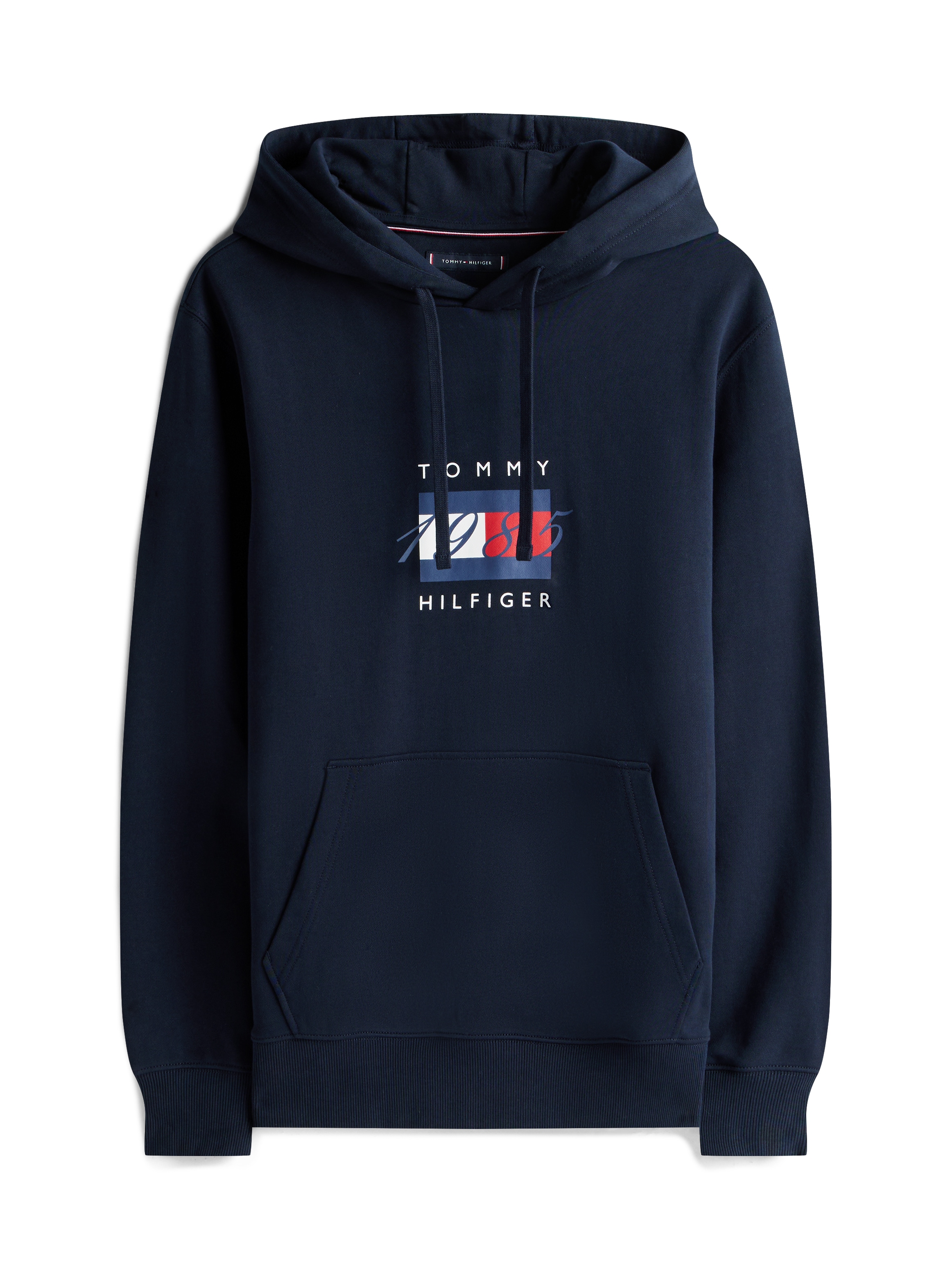 Tommy Hilfiger Kapuzensweatshirt »LINEAR FLAG GRAPHIC«, Regular Fit, Hoodie, Kapuze mit Tunnelzug