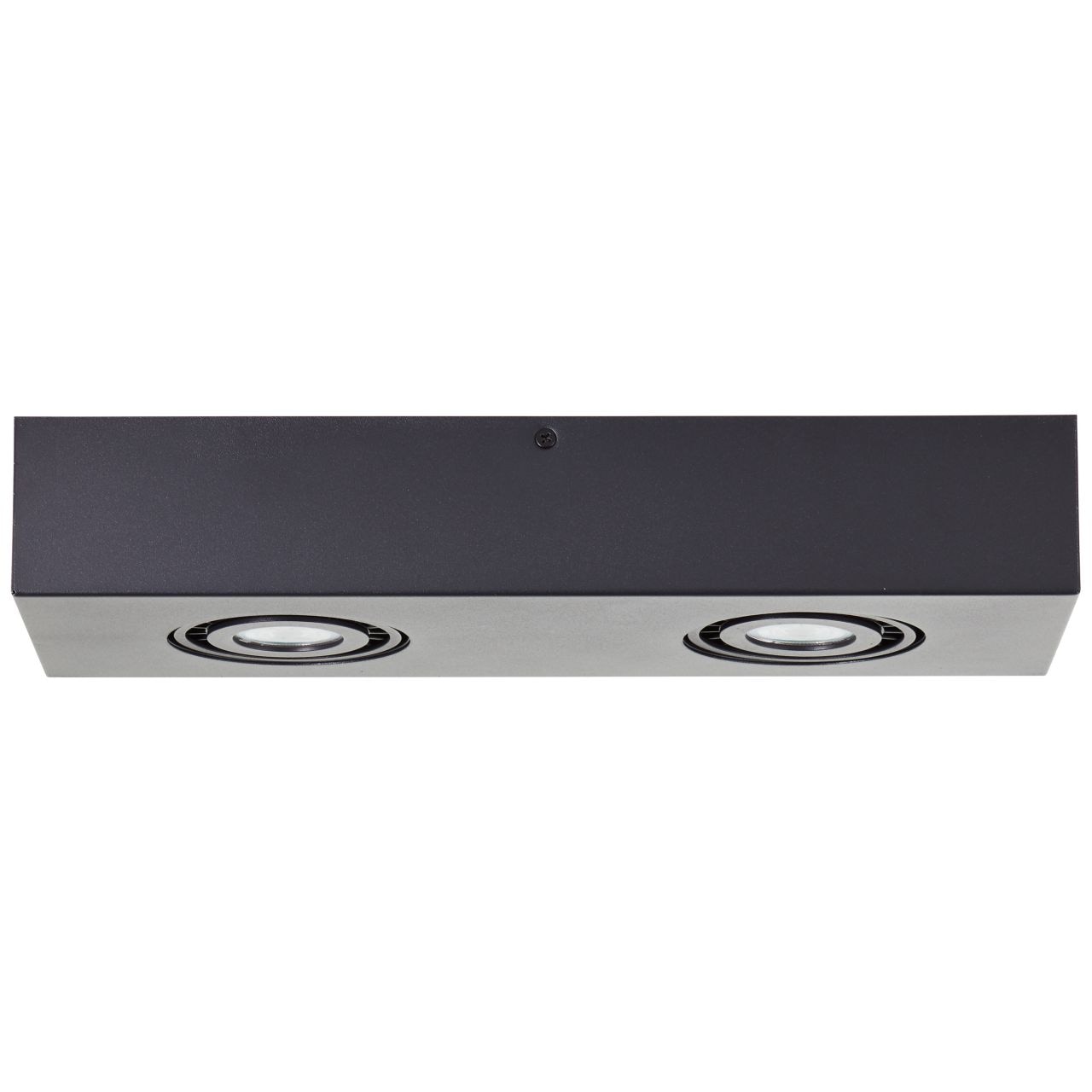 Brilliant Deckenleuchte »Doro«, 2 flammig, Leuchtmittel GU10 | LED wechselbar, 9 x 40 x 15 cm, 2x GU10, 345 lm, warmweiß, schwenkbar, Metall, schwarz