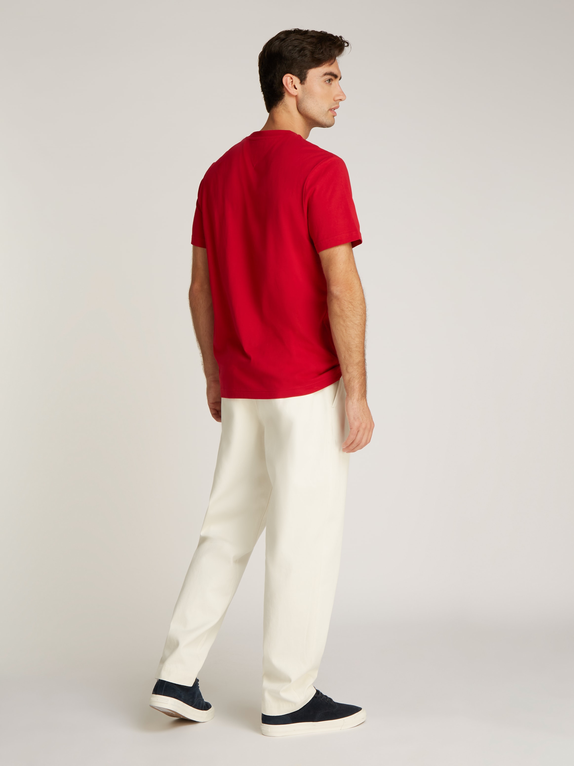 Tommy Hilfiger T-Shirt »HILFIGER CENTER STACK TEE«, mit großem Schriftprint