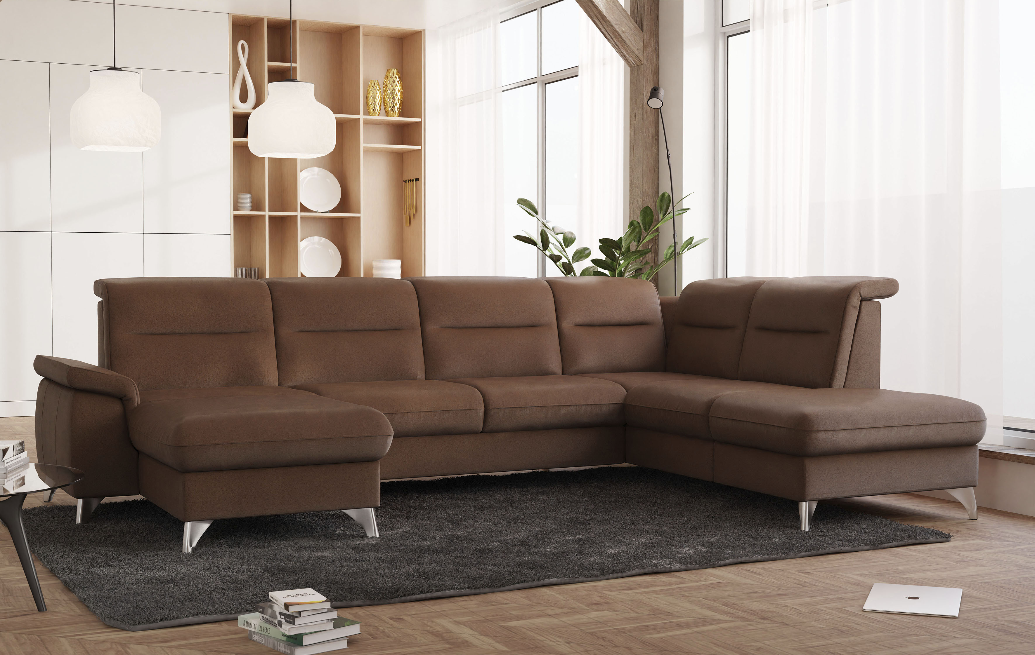 sit&more Wohnlandschaft "Astoria U-Form" wahlweise mit motorischer Relaxfunktion