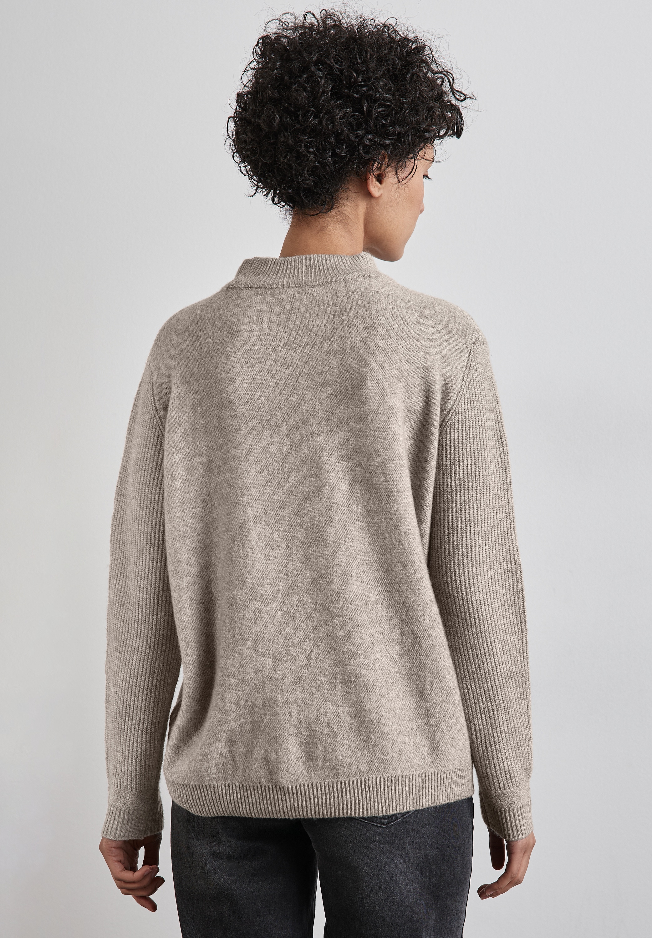 STREET ONE Strickpullover, aus softem Materialmix