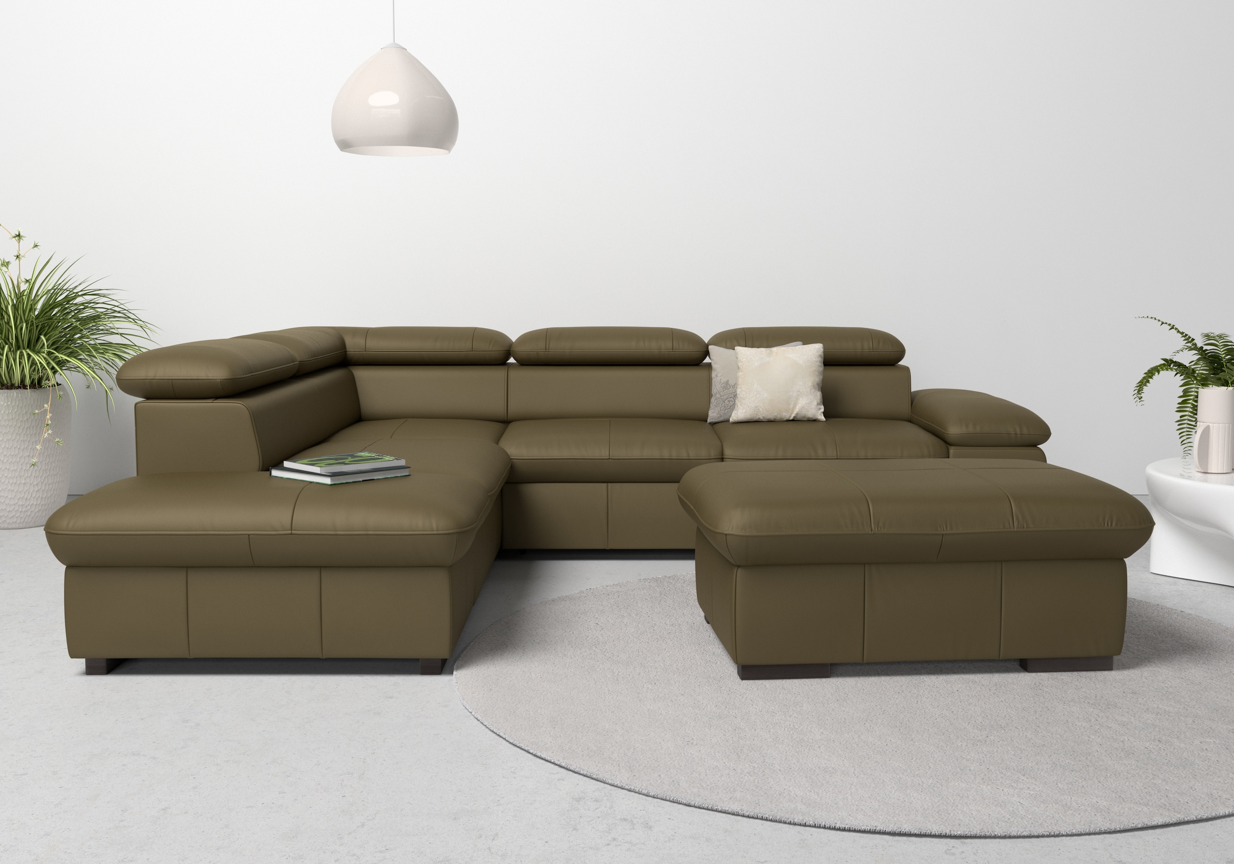 OTTO home Ecksofa "Alberto L-Form" mit Kopfteilverstellung, wahlweise mit Schlaffunktion