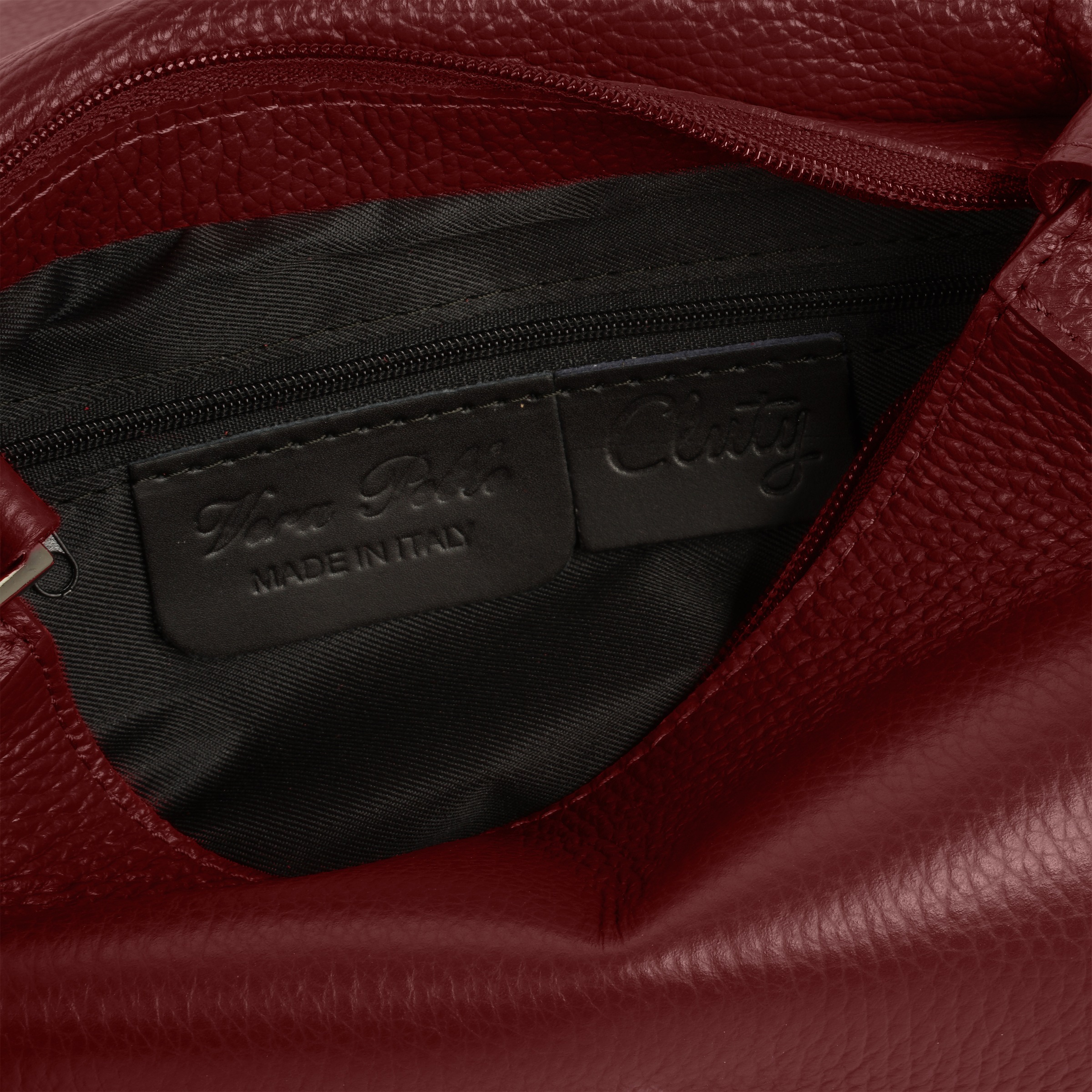 Cluty Henkeltasche, echt Leder, Made in Italy