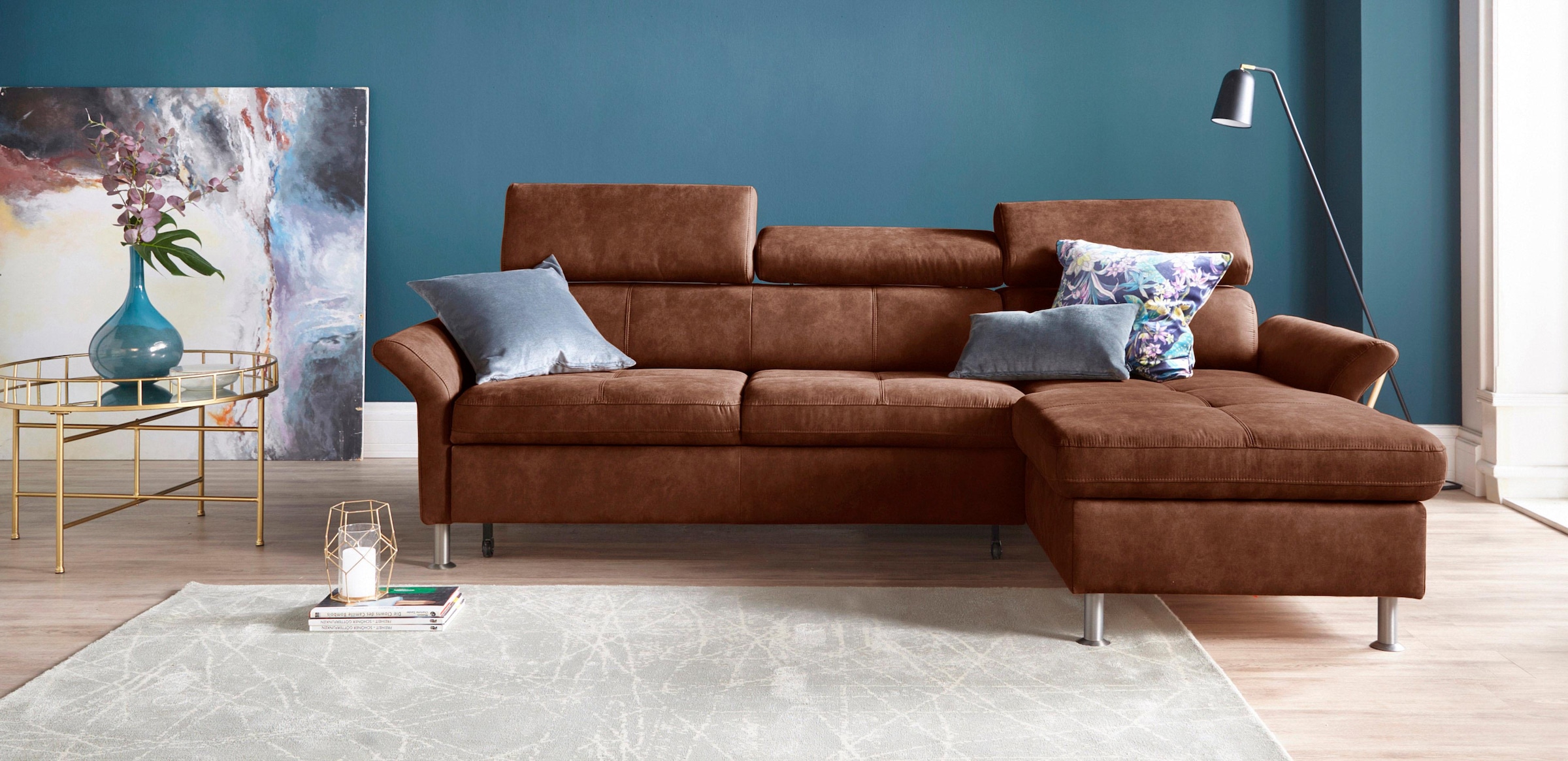 exxpo - sofa fashion Ecksofa "Maretto, bequem & komfortabel, bodenfrei, Bre günstig online kaufen