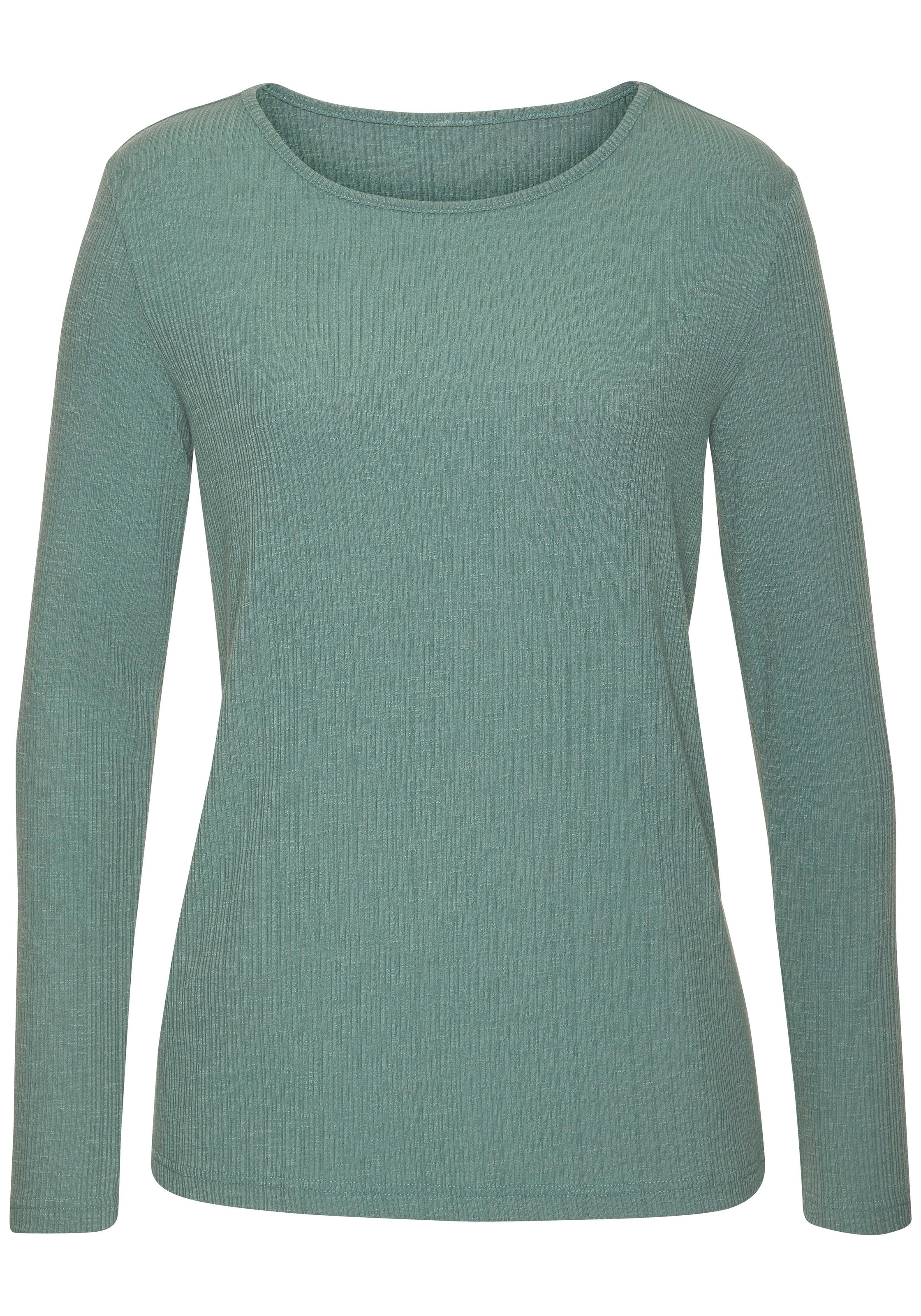 Vivance Langarmshirt "mit modischer Rippstruktur", aus weichfließender Qual günstig online kaufen