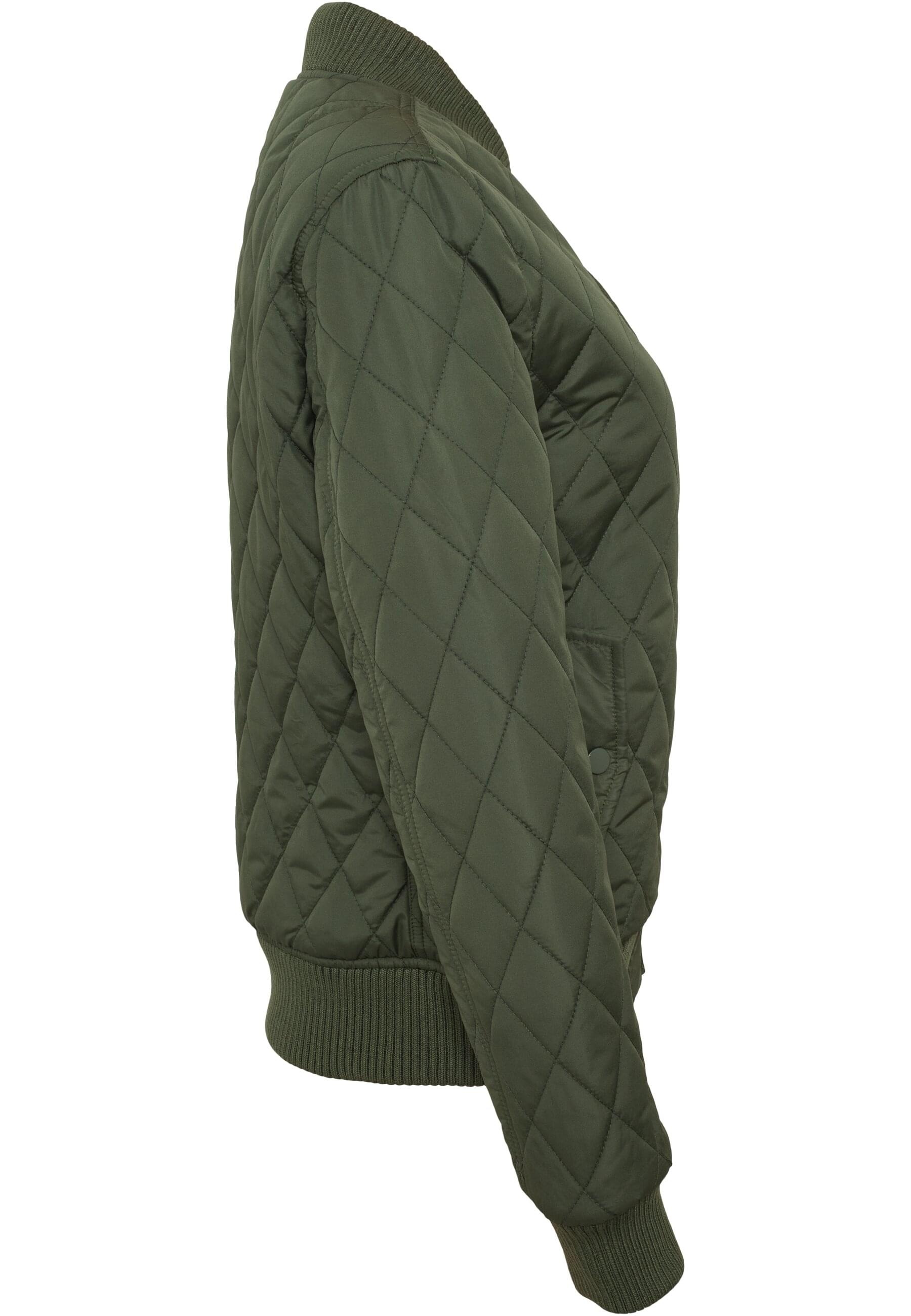 URBAN CLASSICS Allwetterjacke »Urban Classics Damen Ladies Diamond Quilt Nylon Jacket«, (1 St.), ohne Kapuze