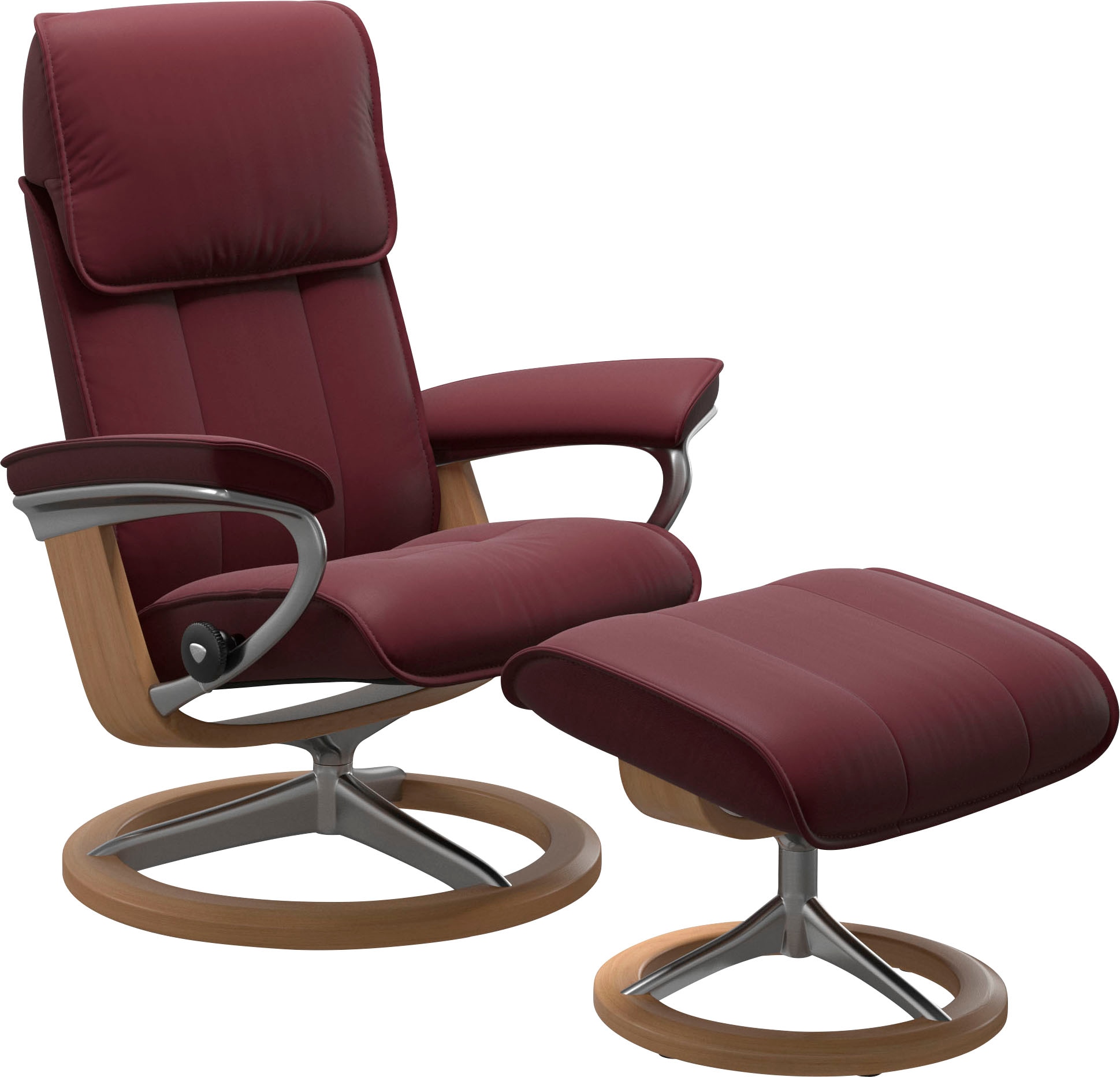 Stressless Relaxsessel "Admiral", (Set, Relaxsessel inkl. Hocker), mit Signature Base, Größe M & L, Gestell Eiche