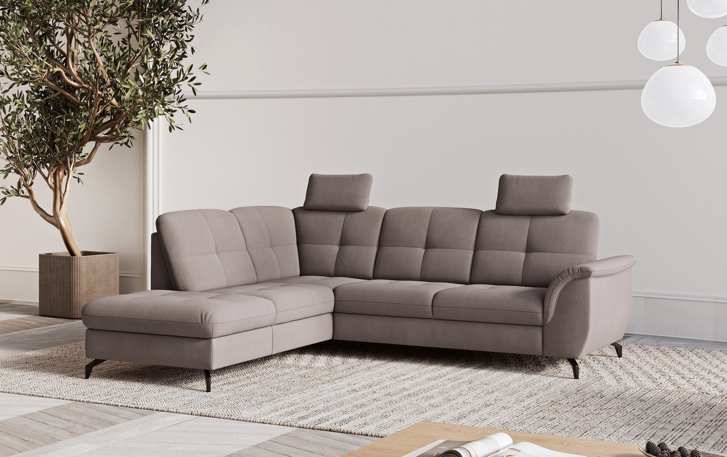 sit&more Ecksofa "Zora" wahlweise mit Schlaffunktion und Bettkasten