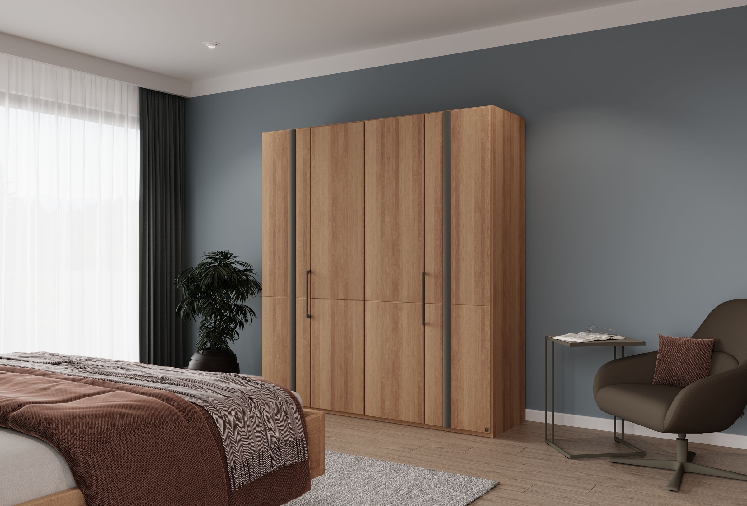 Musterring Kleiderschrank "Sorrent, Kleiderschrank, teilmassiv Eiche" mit T günstig online kaufen