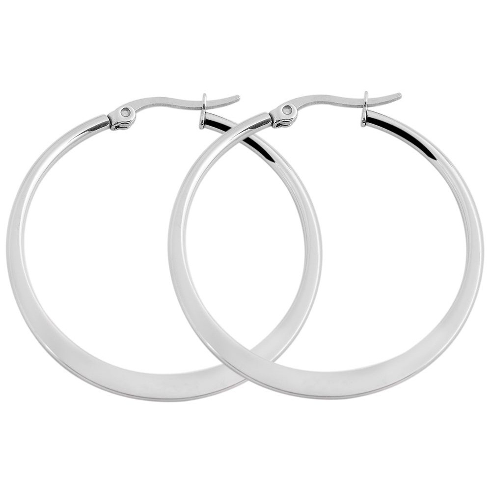 Adelia's Hoop Earrings Silver Steel 2