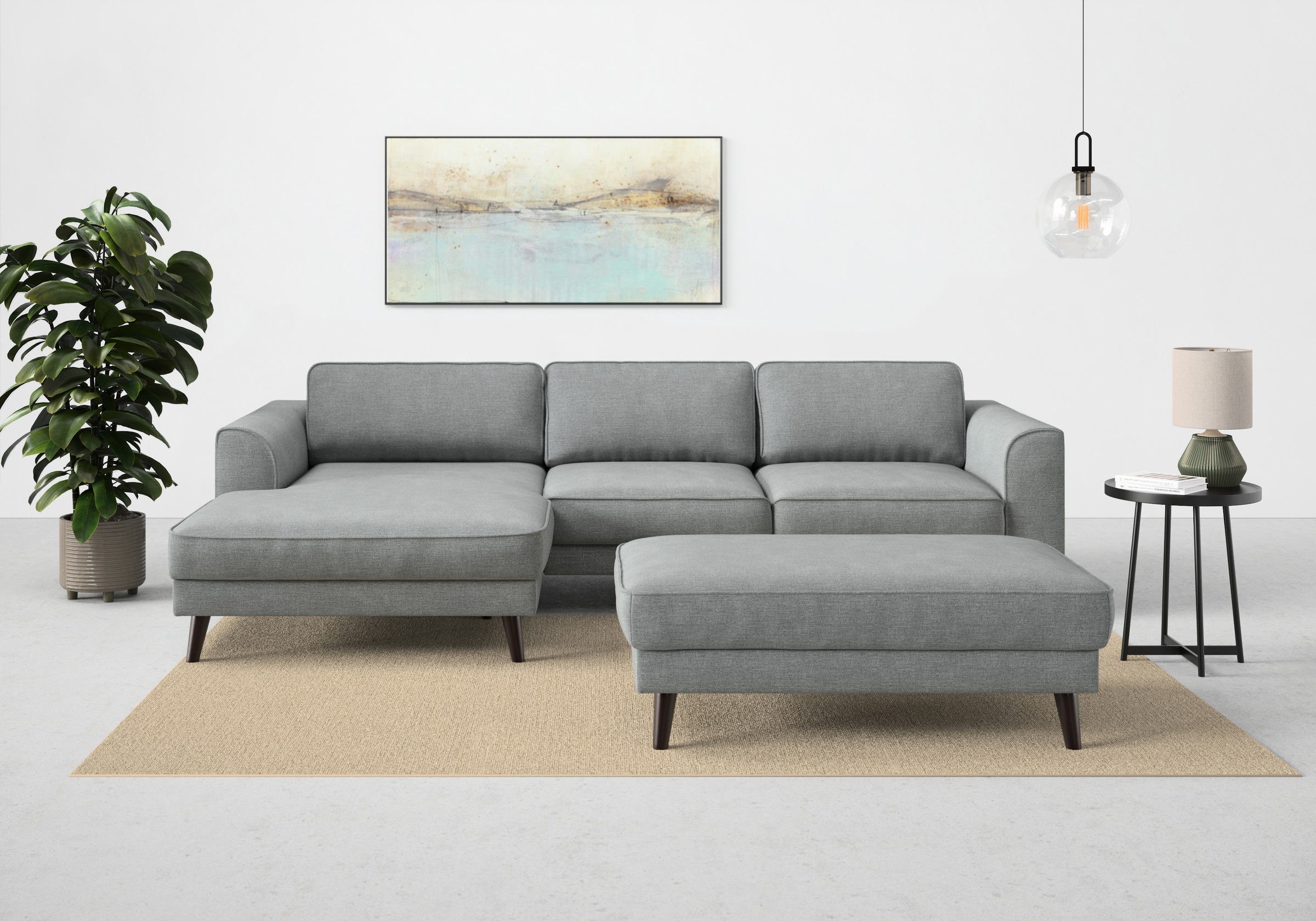 TRENDMANUFAKTUR Ecksofa »Lumber Jack, elegantes Designsofa, zeitlos modern, hoher Sitzkomfort«, wahlweise mit Bettfunktion u. Bettkasten, L-Form