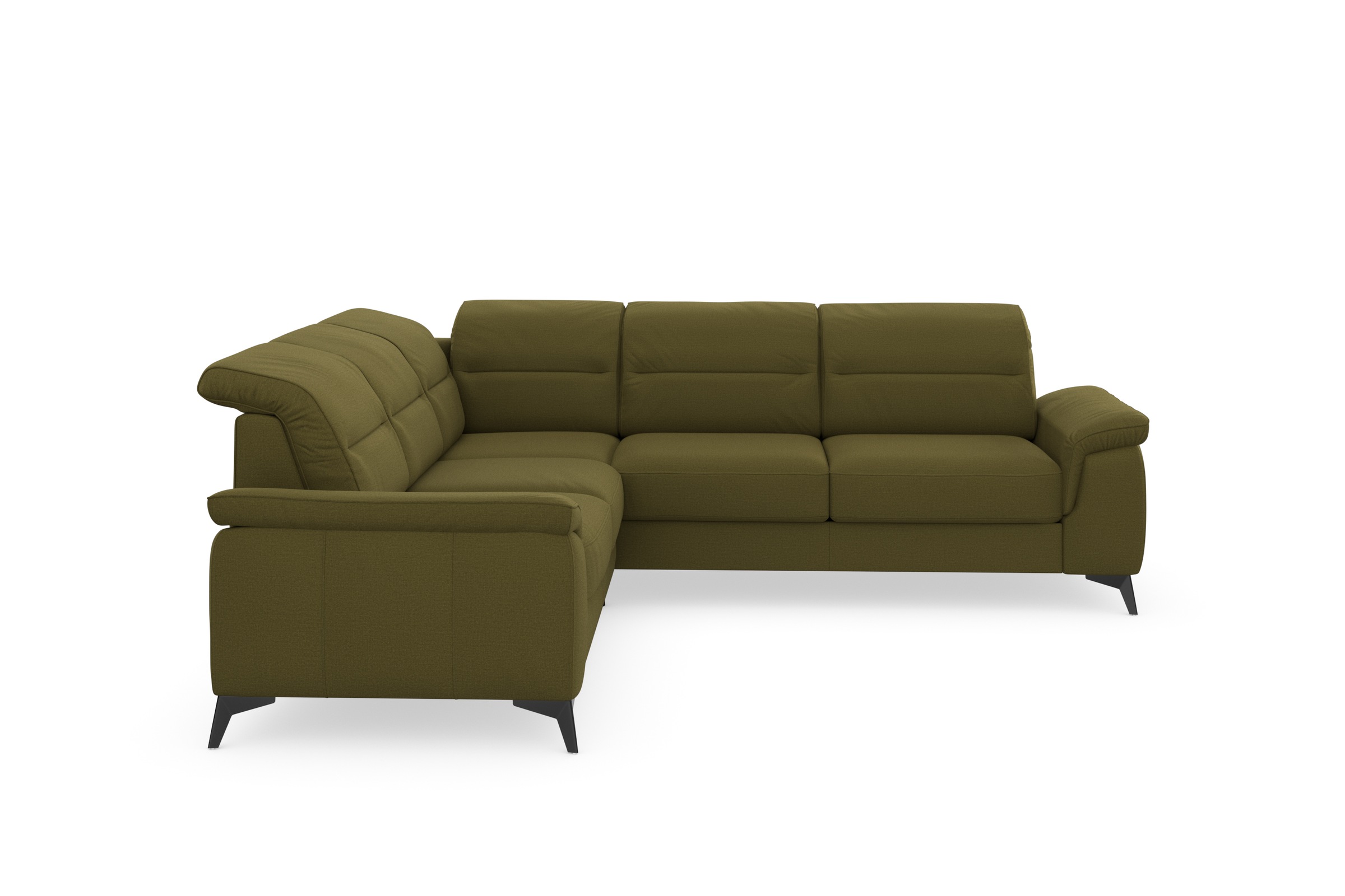 sit&more Ecksofa »Sinatra L-Form«, optinal mit Kopfteilverstellung und Armteilfunktion, Metallfüße